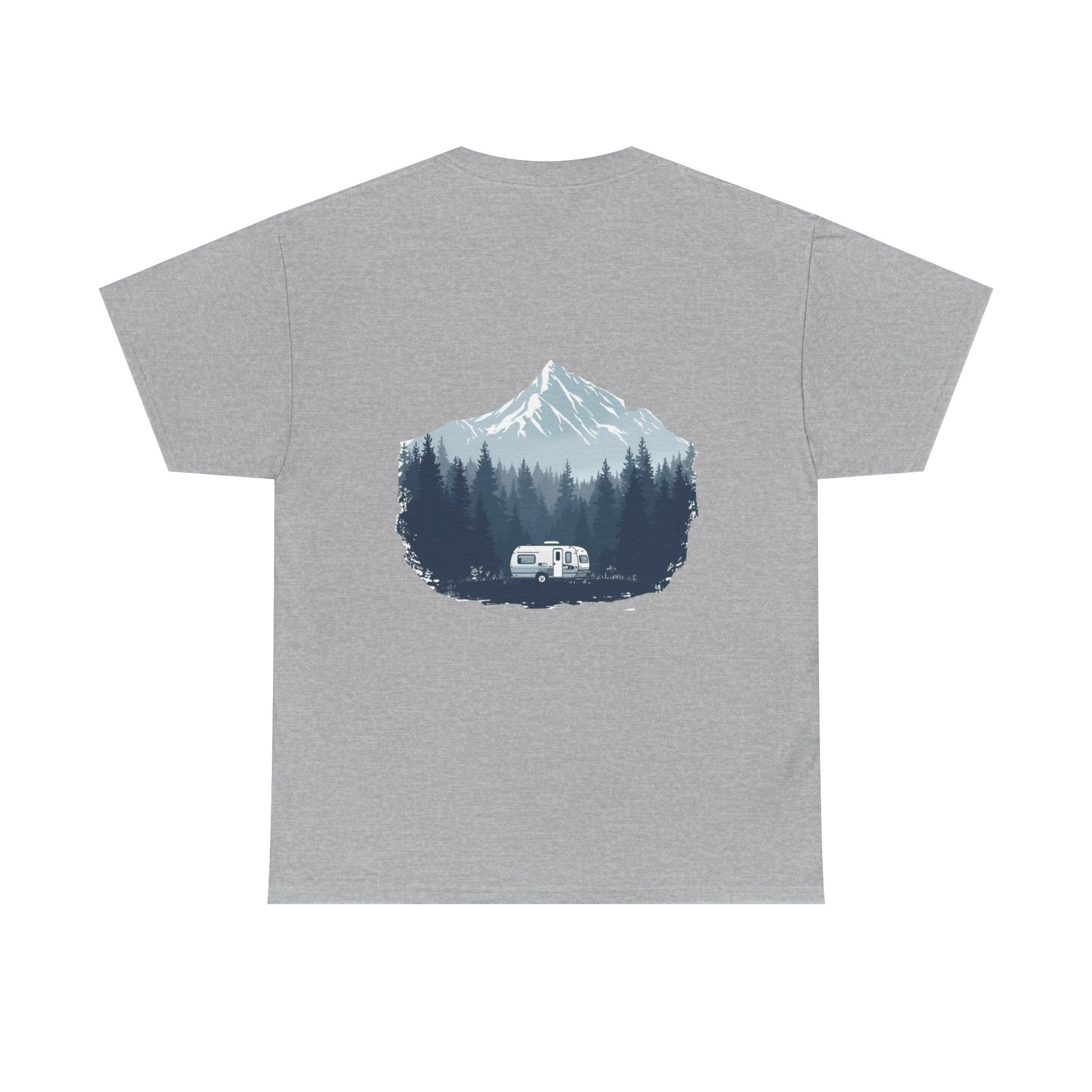 Mountain Forest Camper Tee | Vintage Airstream RV Outdoors Camping Shirt