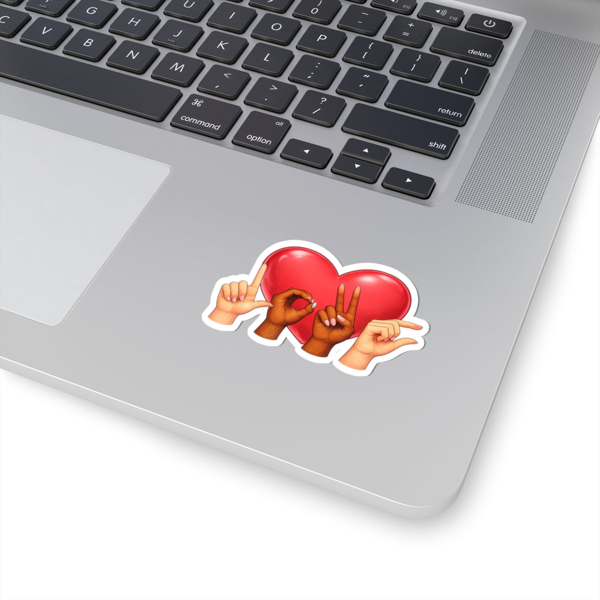 ASL Love Hands Heart sticker | Kiss-cut sticker