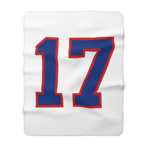 17 Sherpa Fleece Blanket | Blue Red Athletic Jersey Style