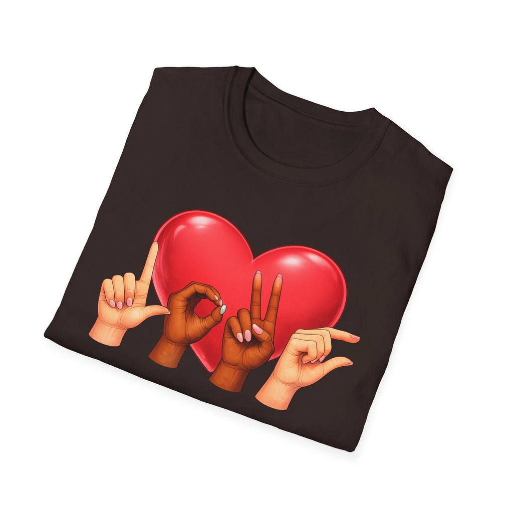 ASL Hands Love Heart T-Shirt | Hand Sign Heart Tee