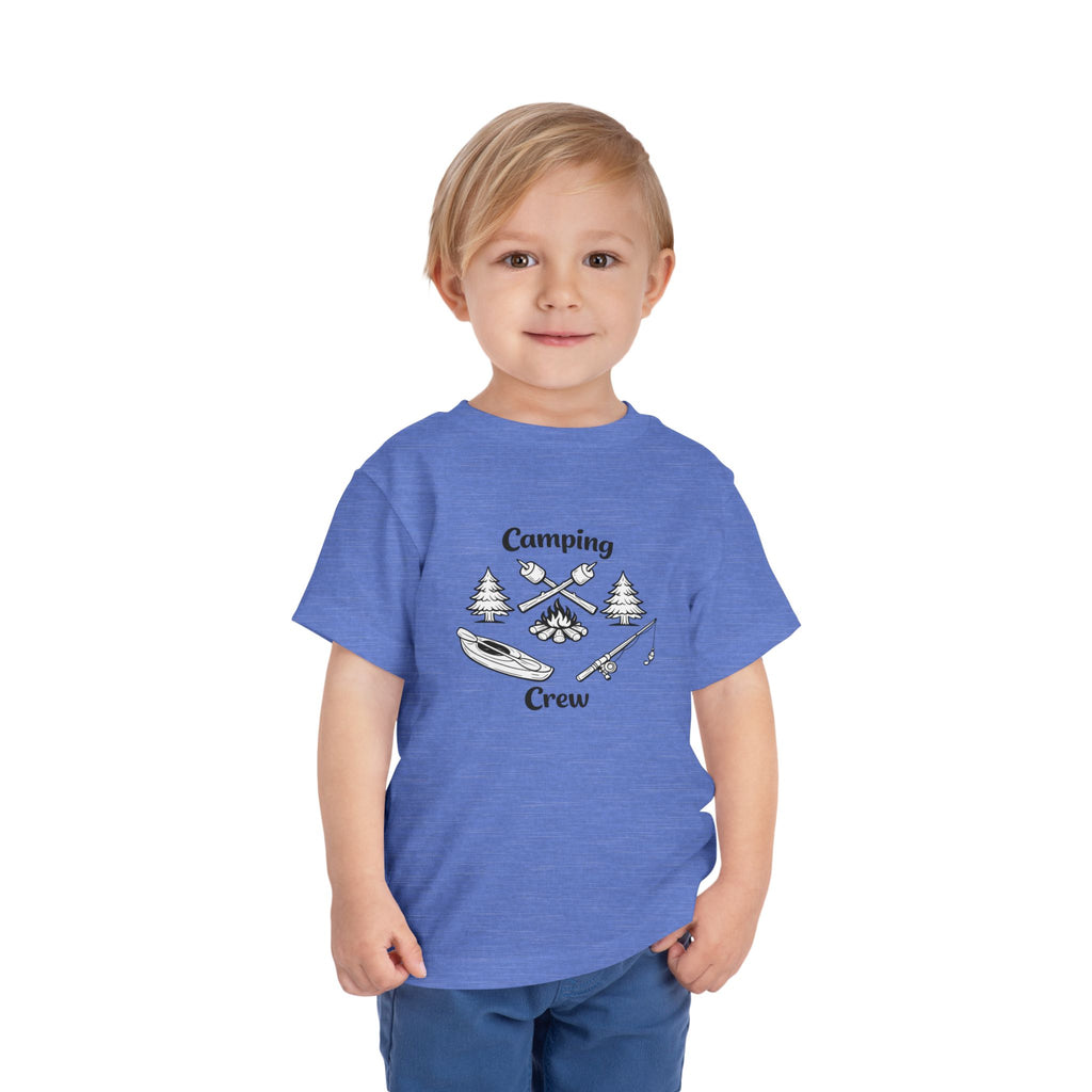 Camping Crew Toddler Tee | Kids Outdoor Camping Shirt, Kayak Fishing Bonfire Design