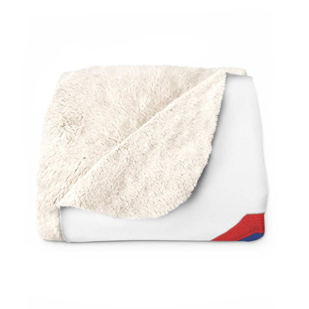 17 Sherpa Fleece Blanket | Blue Red Athletic Jersey Style