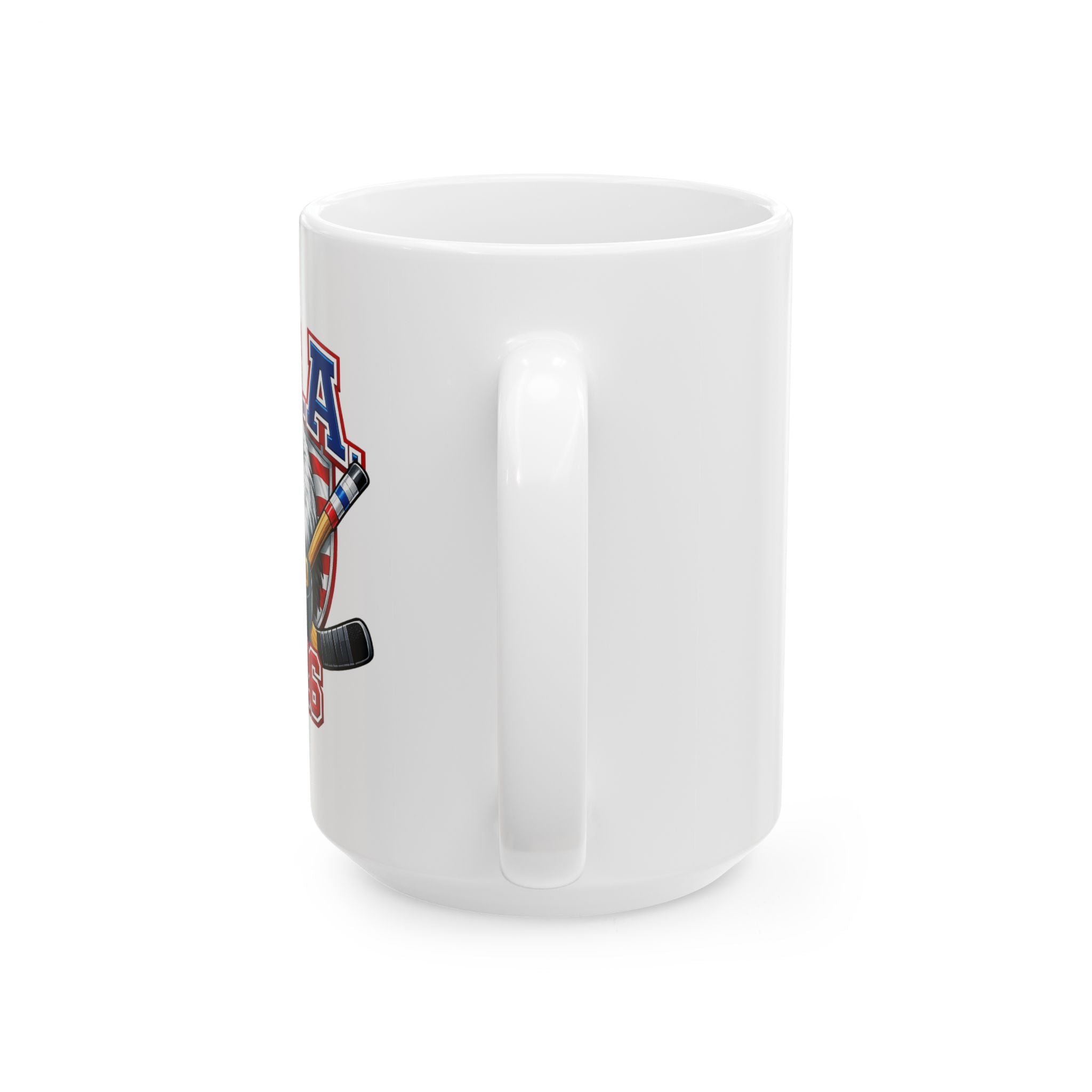 USA Hockey Ceramic Mug — Patriotic Ice Hockey Coffee Cup (11oz, 15oz)