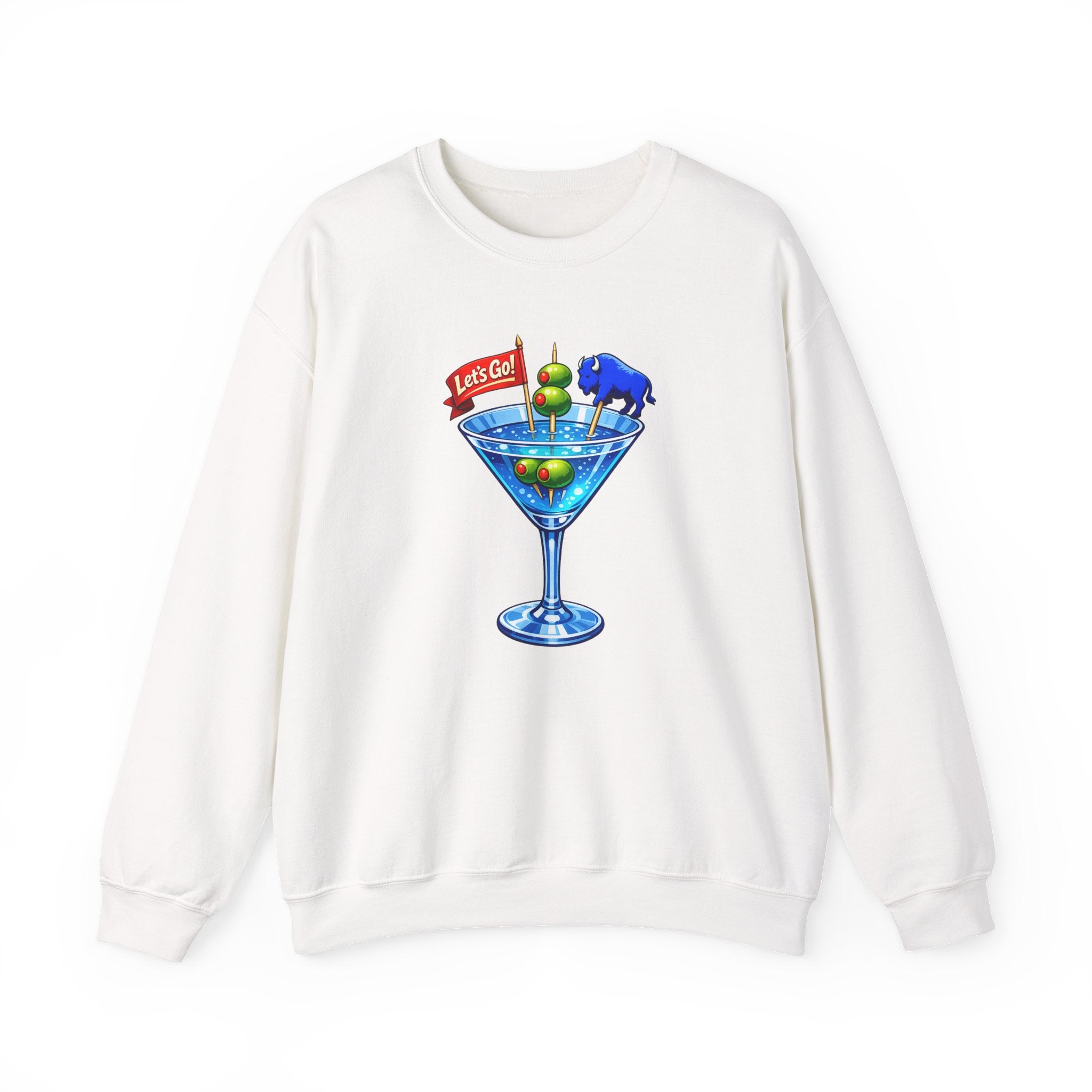 Blue Buffalo Martini Illustration Sweatshirt | Cocktail Graphic Crewneck