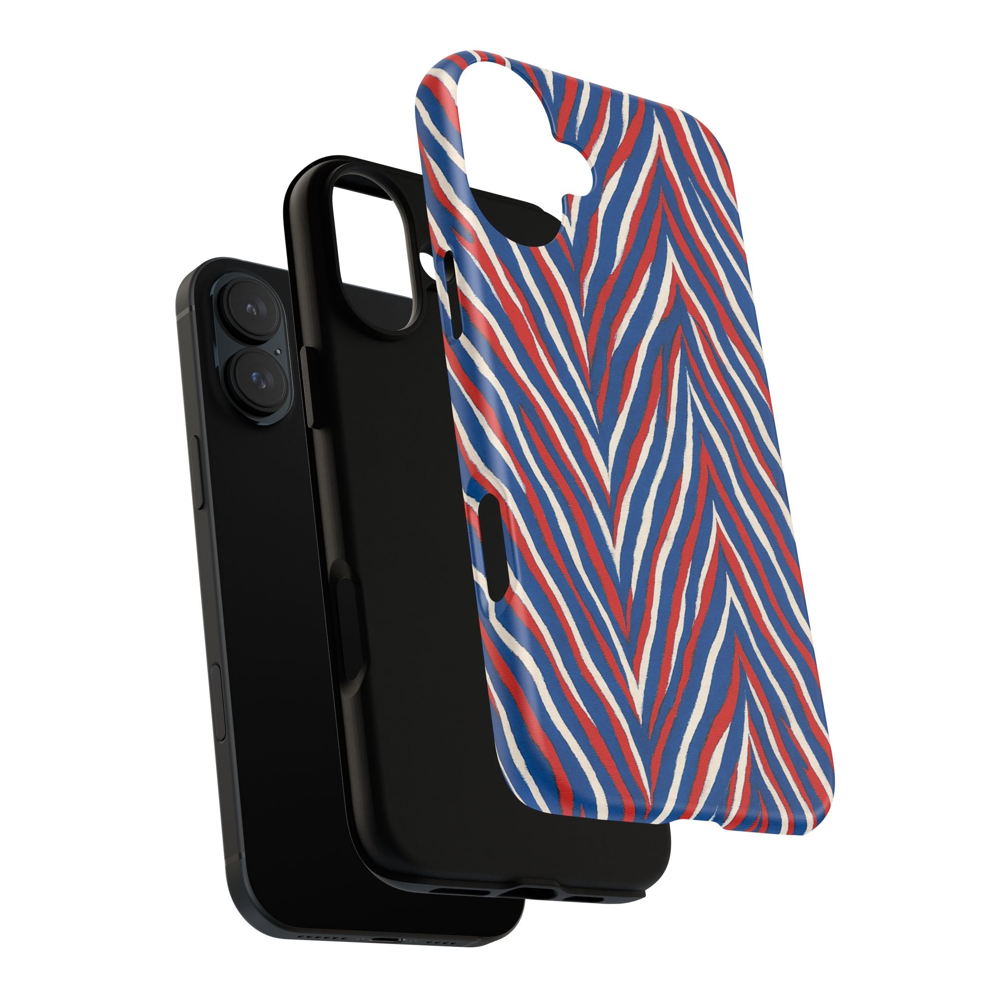 Red White Blue Zebra Stripe Tough Case | Patriotic Phone Cover