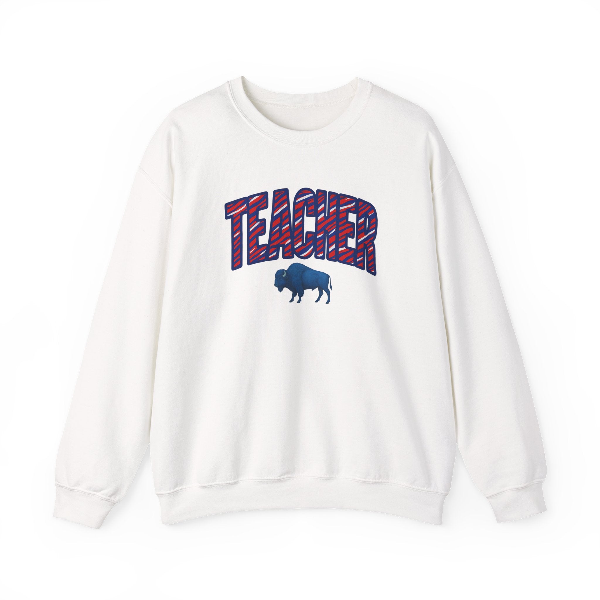 Teacher buffalo plaid arch Sweatshirt | Teacher crewneck