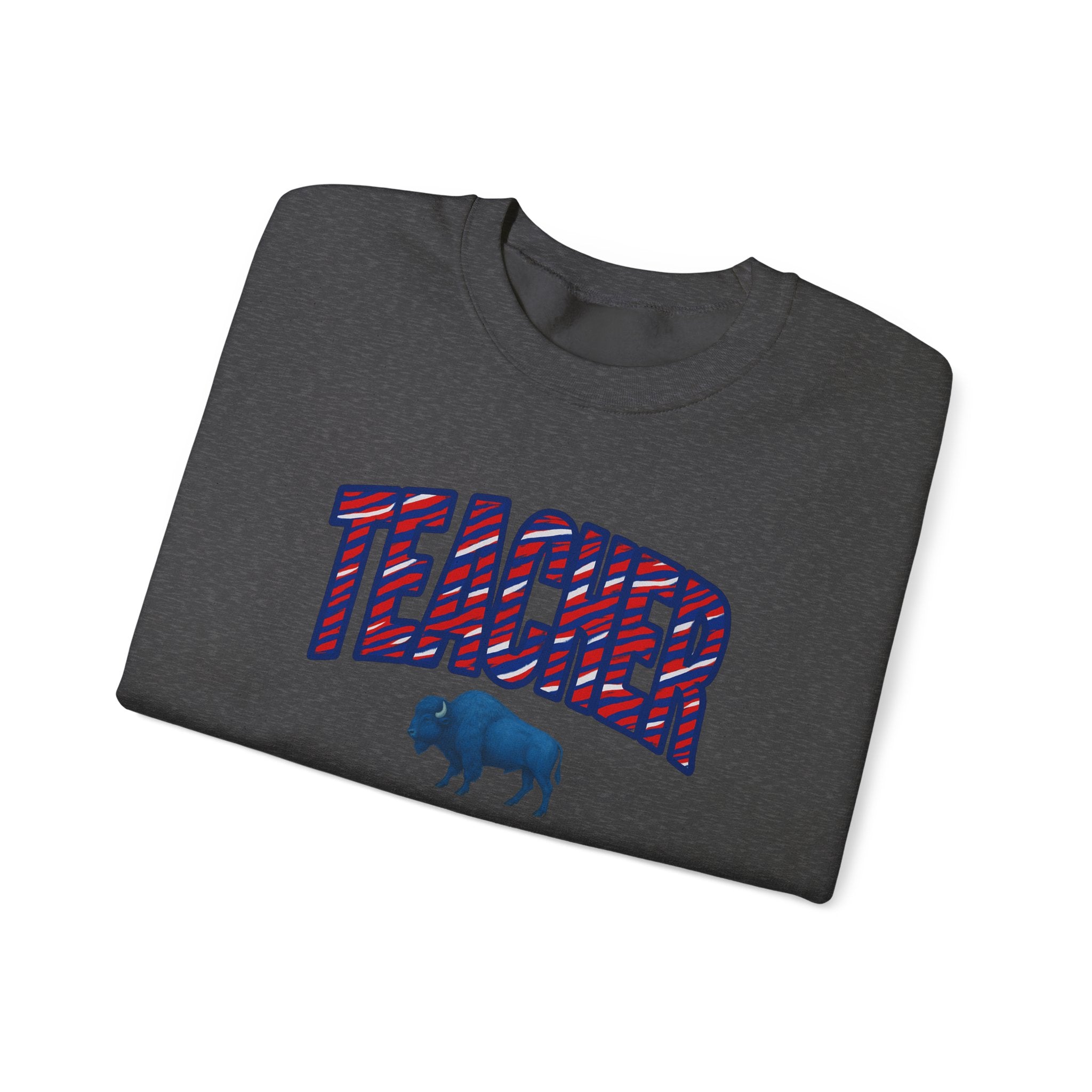 Teacher buffalo plaid arch Sweatshirt | Teacher crewneck