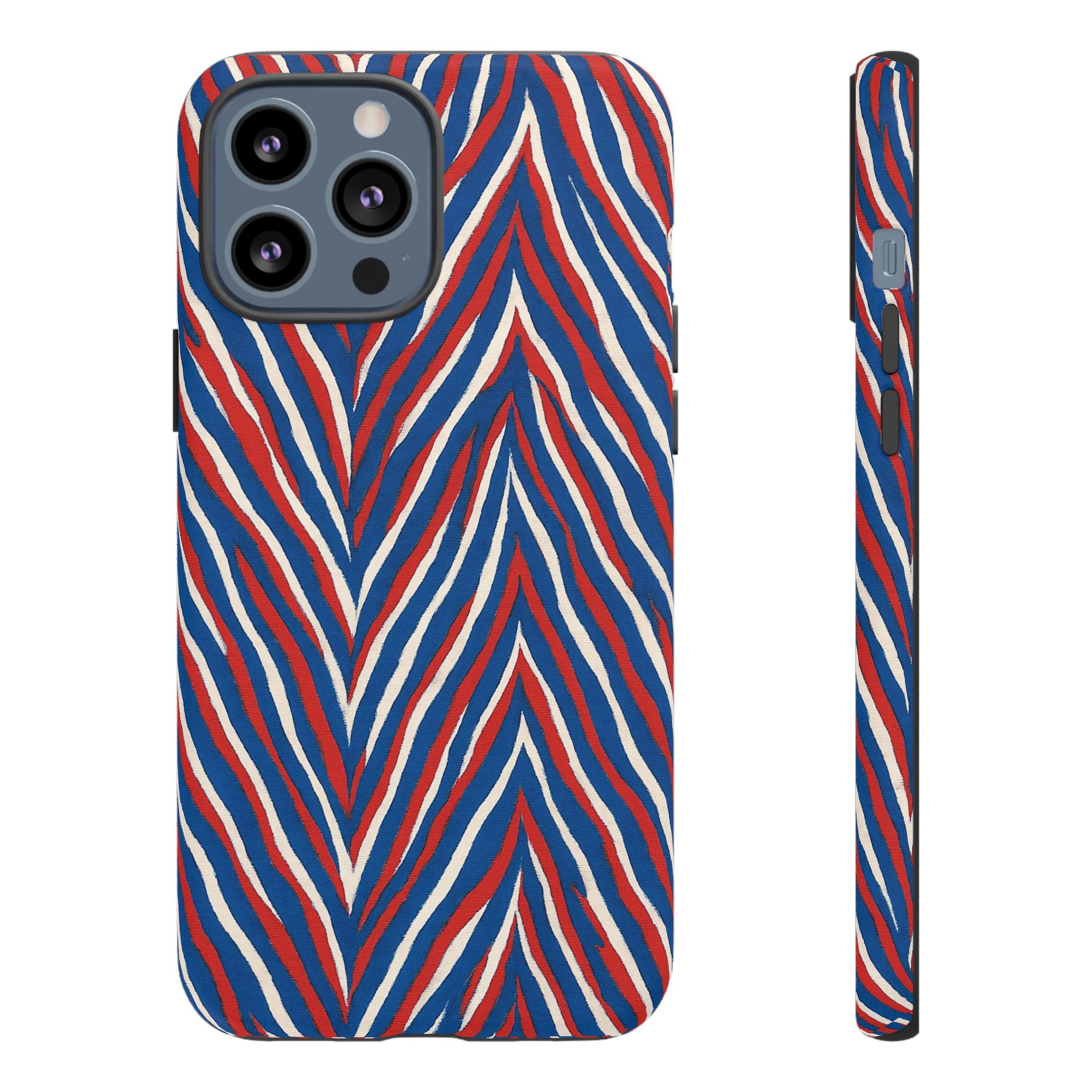 Red White Blue Zebra Stripe Tough Case | Patriotic Phone Cover