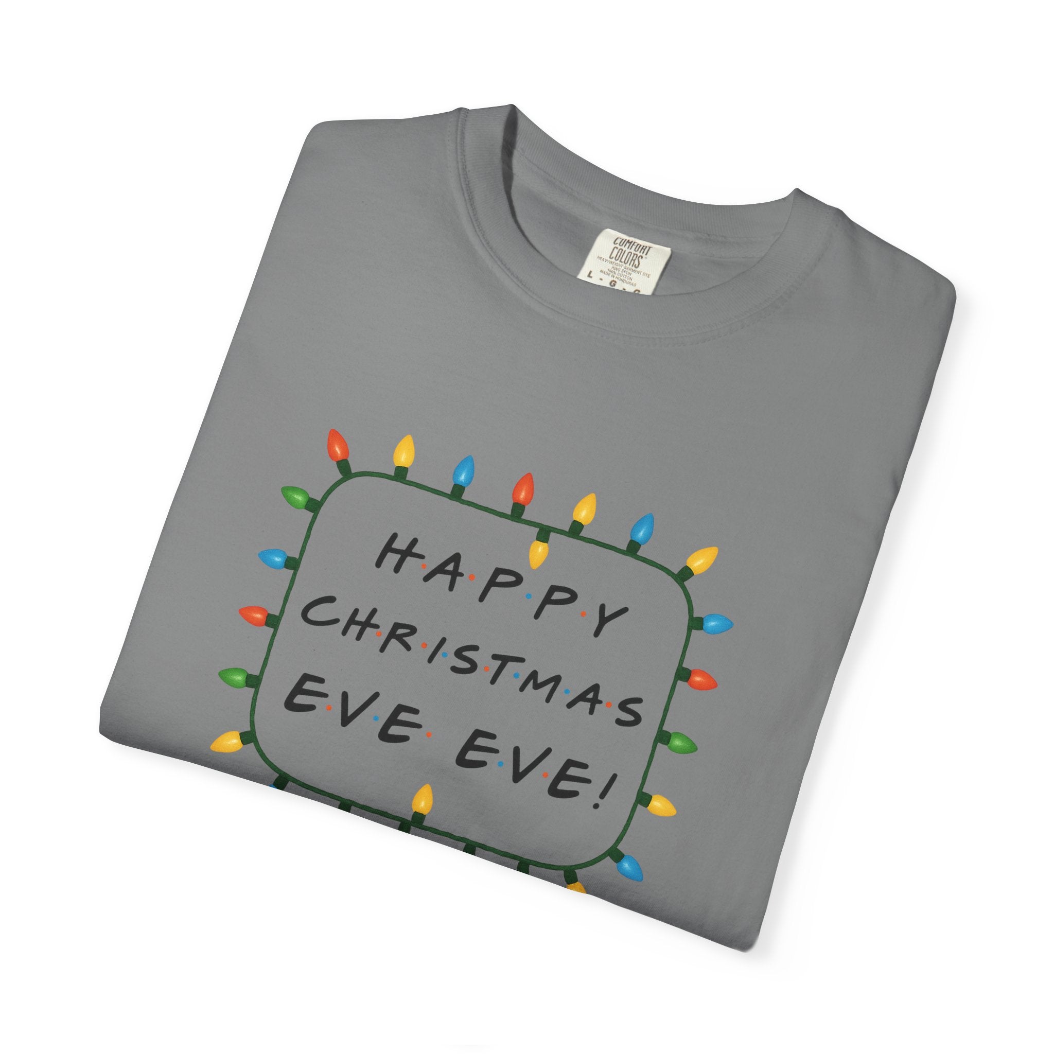 Happy Christmas Eve Eve T-Shirt | Christmas Lights Holiday Tee