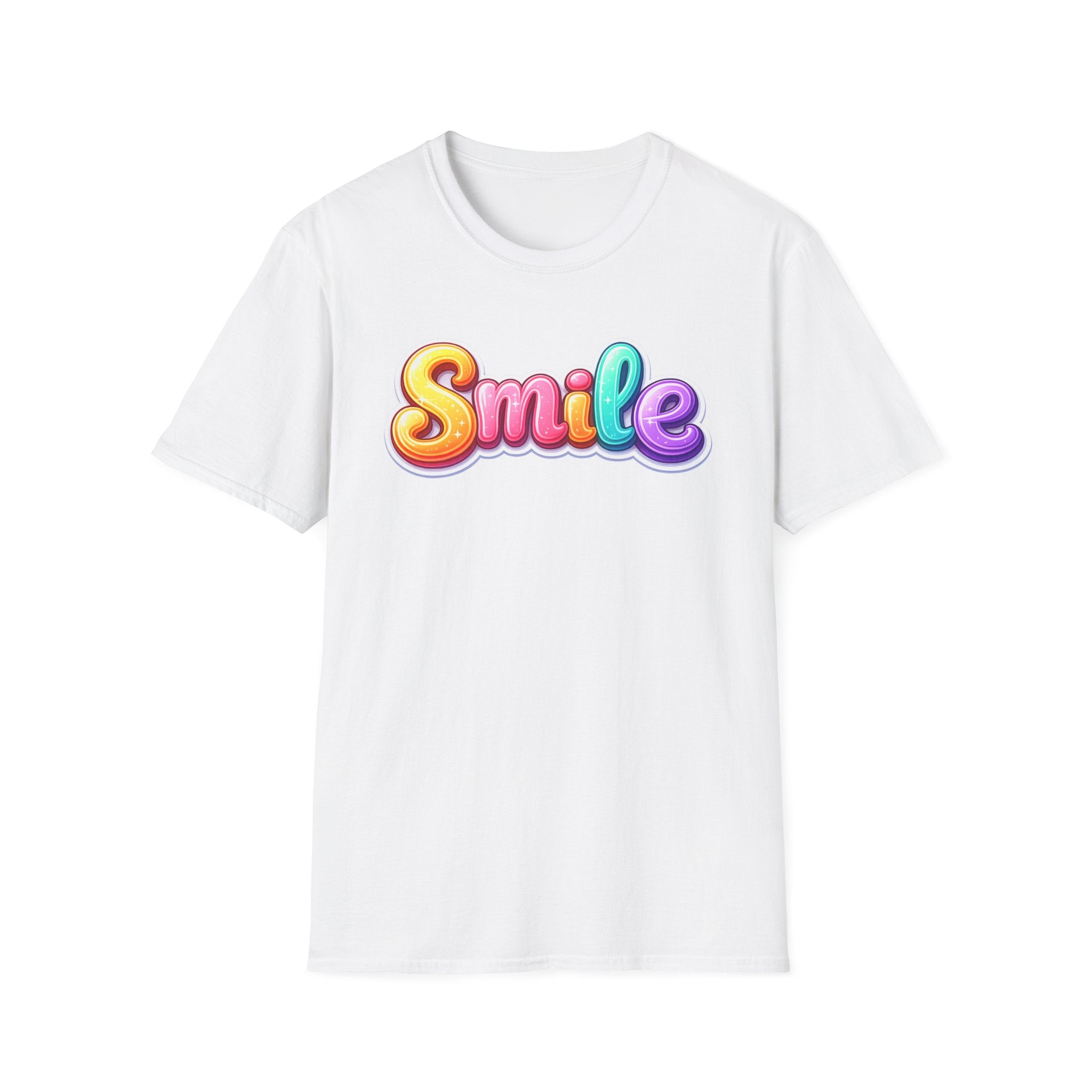 Smile colorful bubble text T-Shirt | rainbow typography