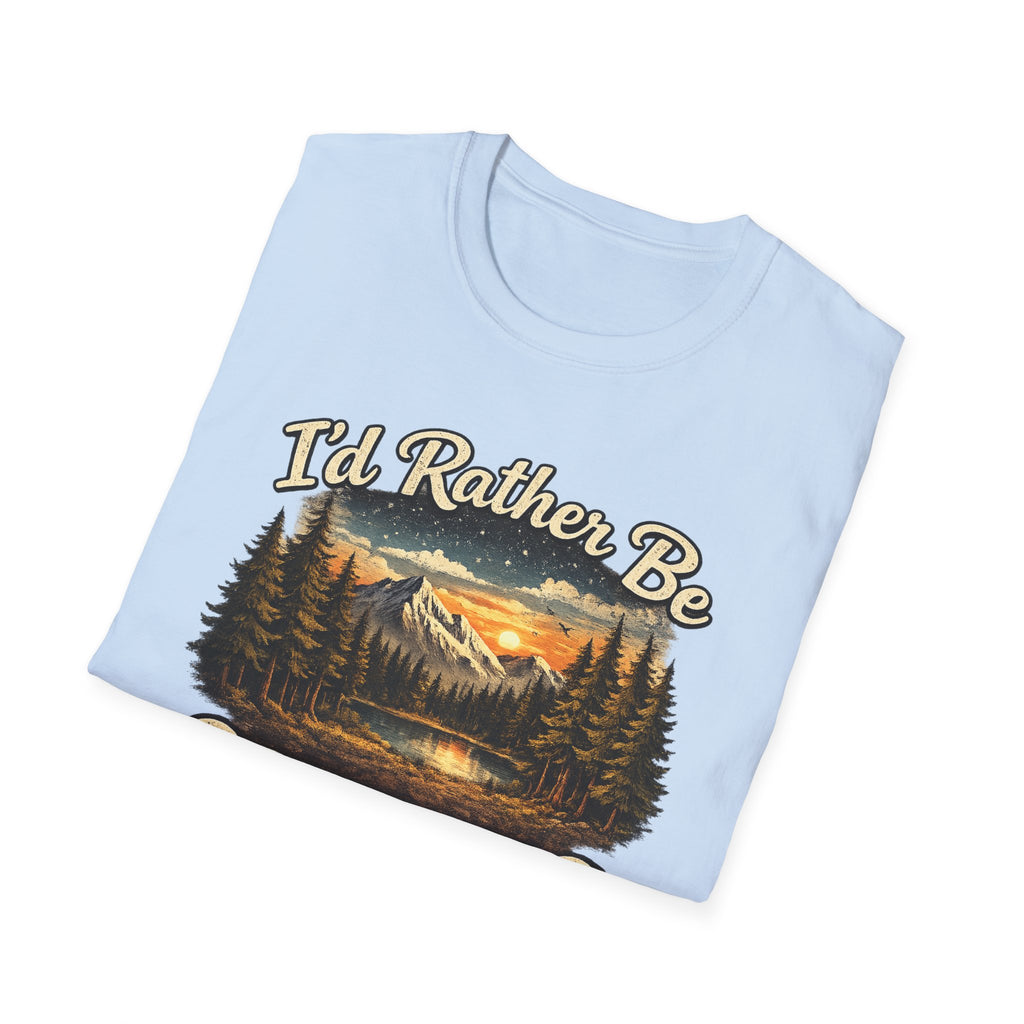 I'd Rather Be Camping T-Shirt | Mountain Forest Sunset Camping Shirt