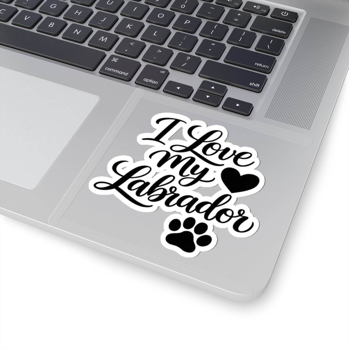 I Love My Labrador Sticker | Kiss-Cut Vinyl Paw Heart
