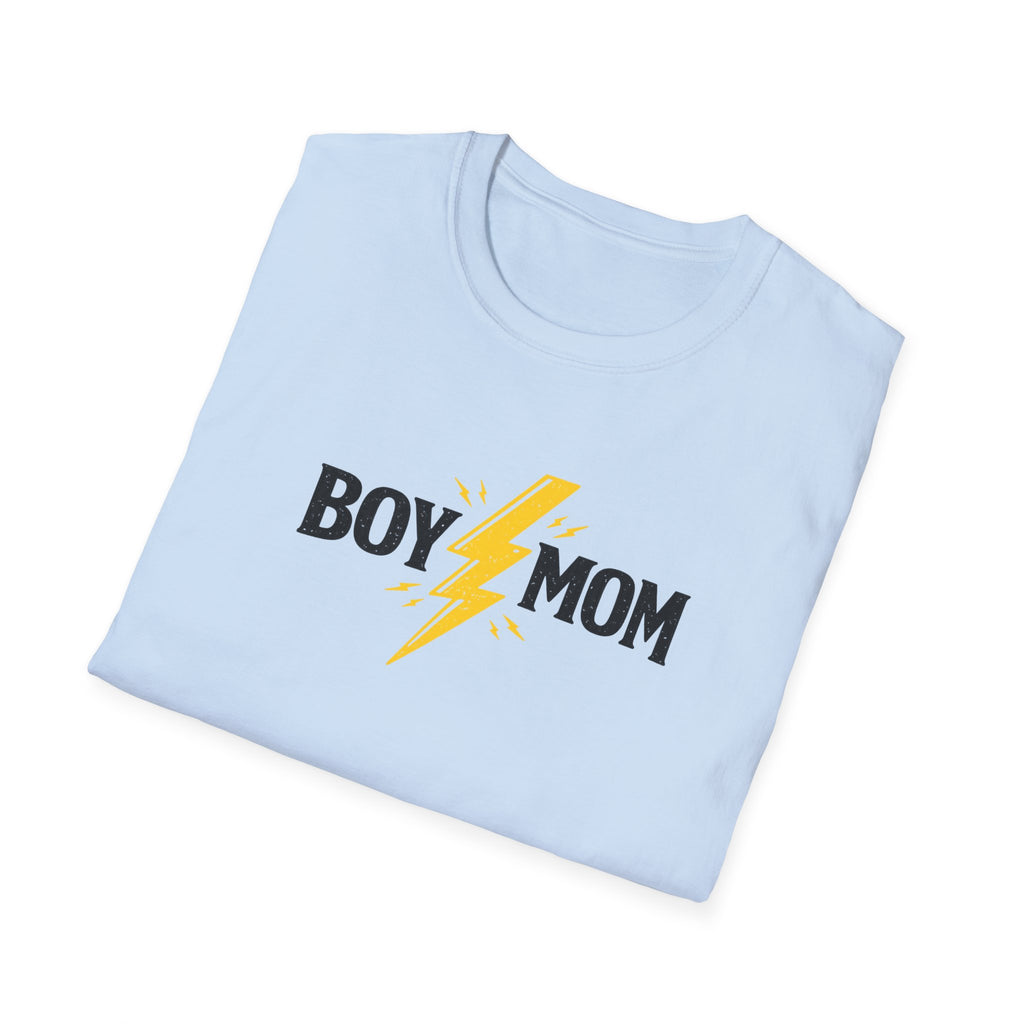 Boy Mom Lightning T-Shirt — Graphic Mom Tee for Proud Boys’ Moms