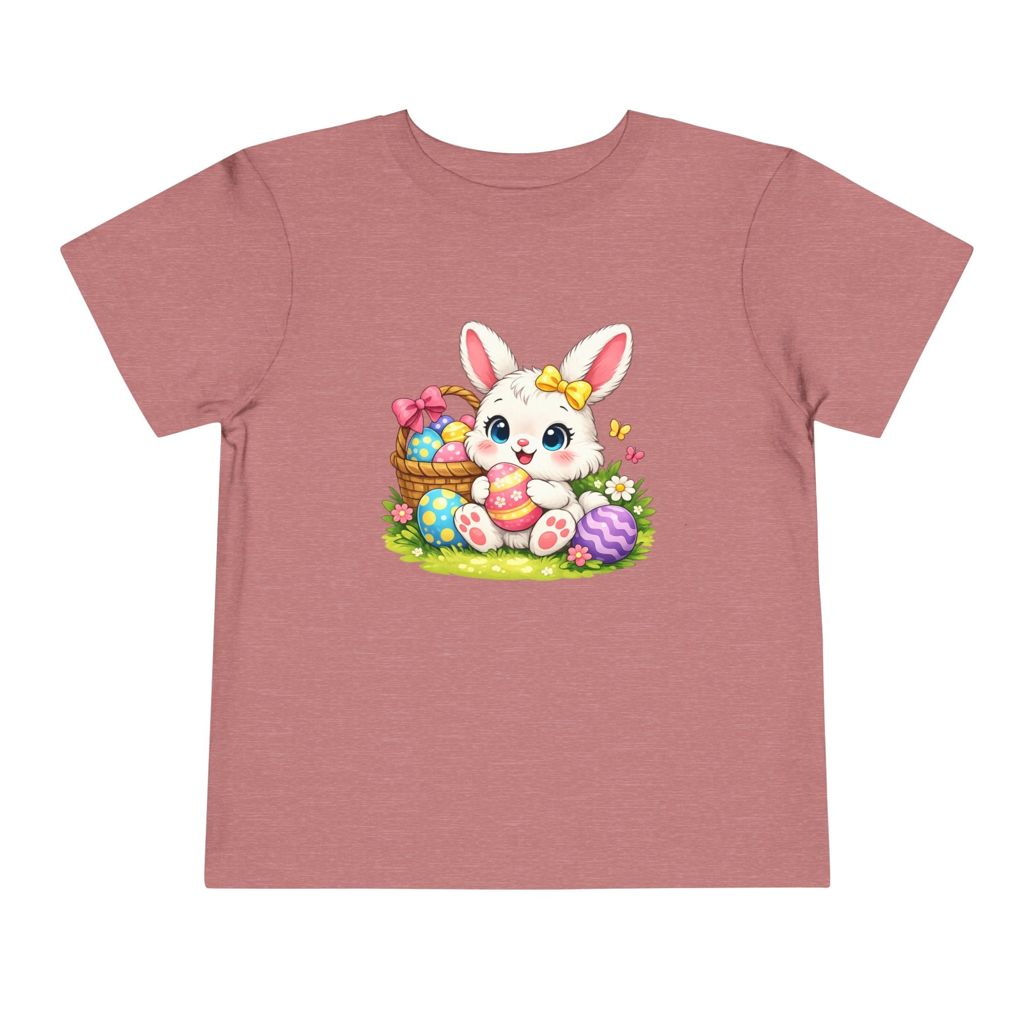 Easter Bunny Toddler Tee — Cute Baby Bunny with Easter Eggs