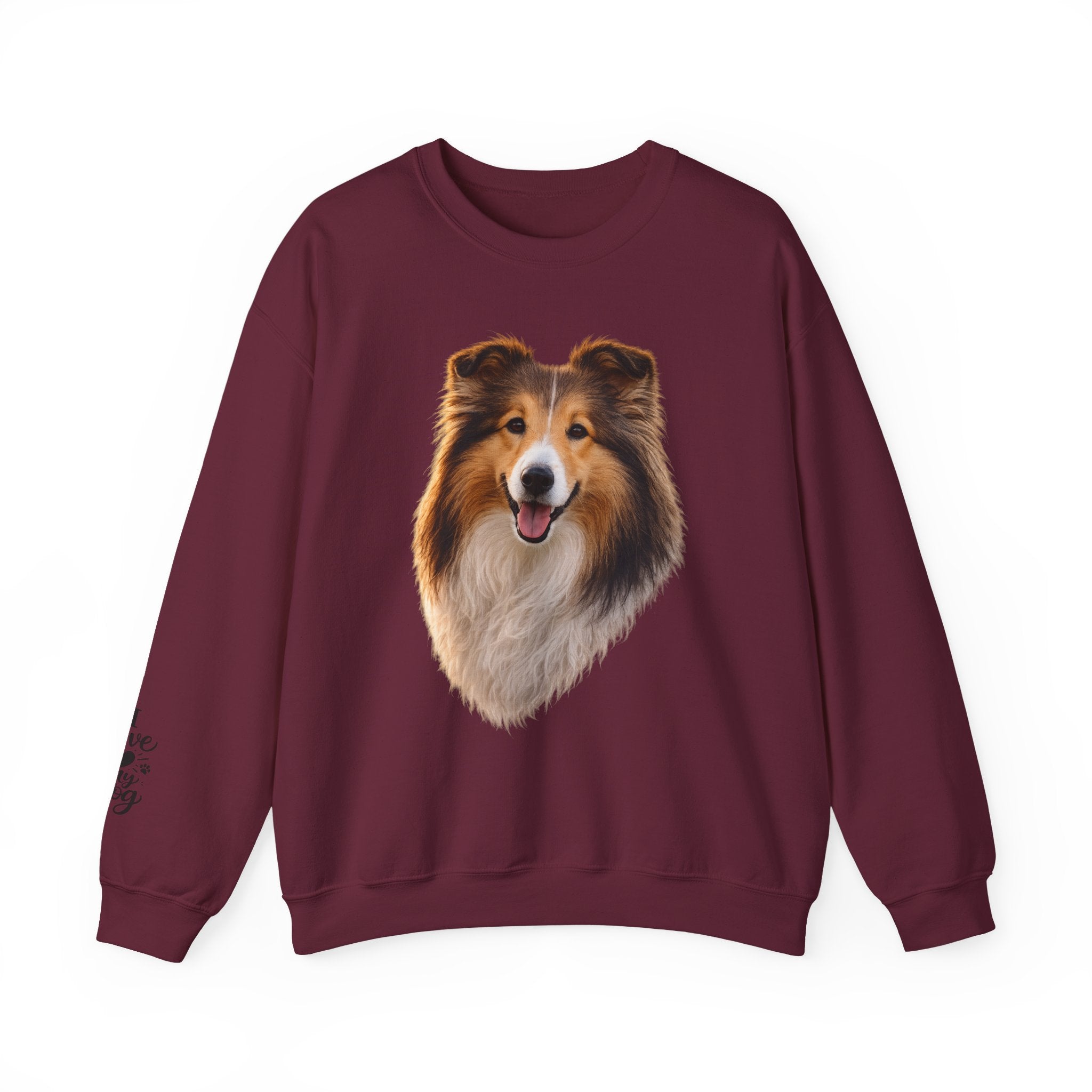 Smiling Collie Crewneck Sweatshirt | Collie Face Pullover