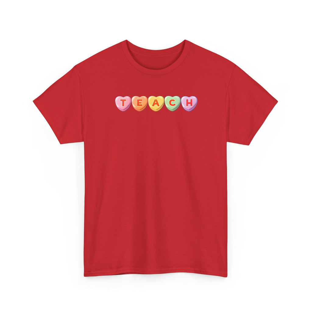 Valentine's Day TEACH Unisex Cotton Tee