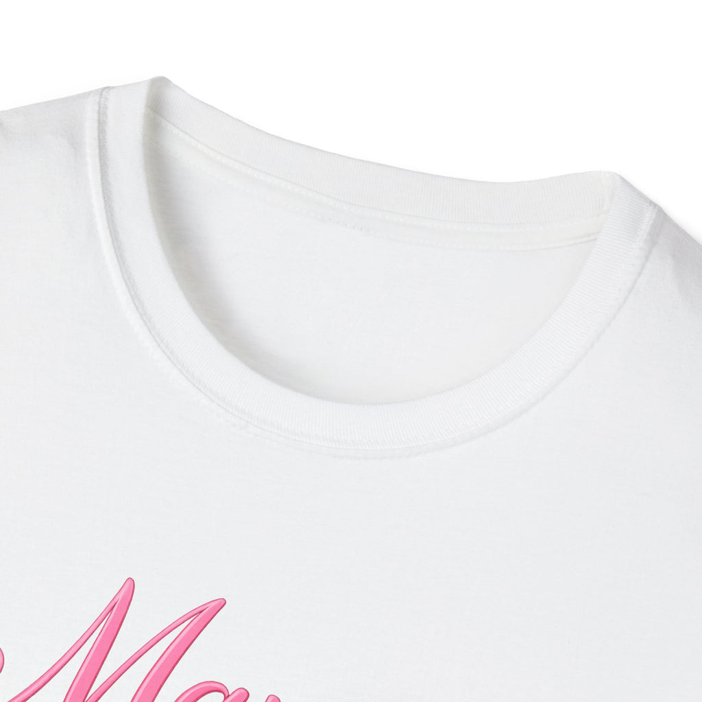 Mama Heart T-Shirt — Pink Script "Mama" Mother's Day Tee