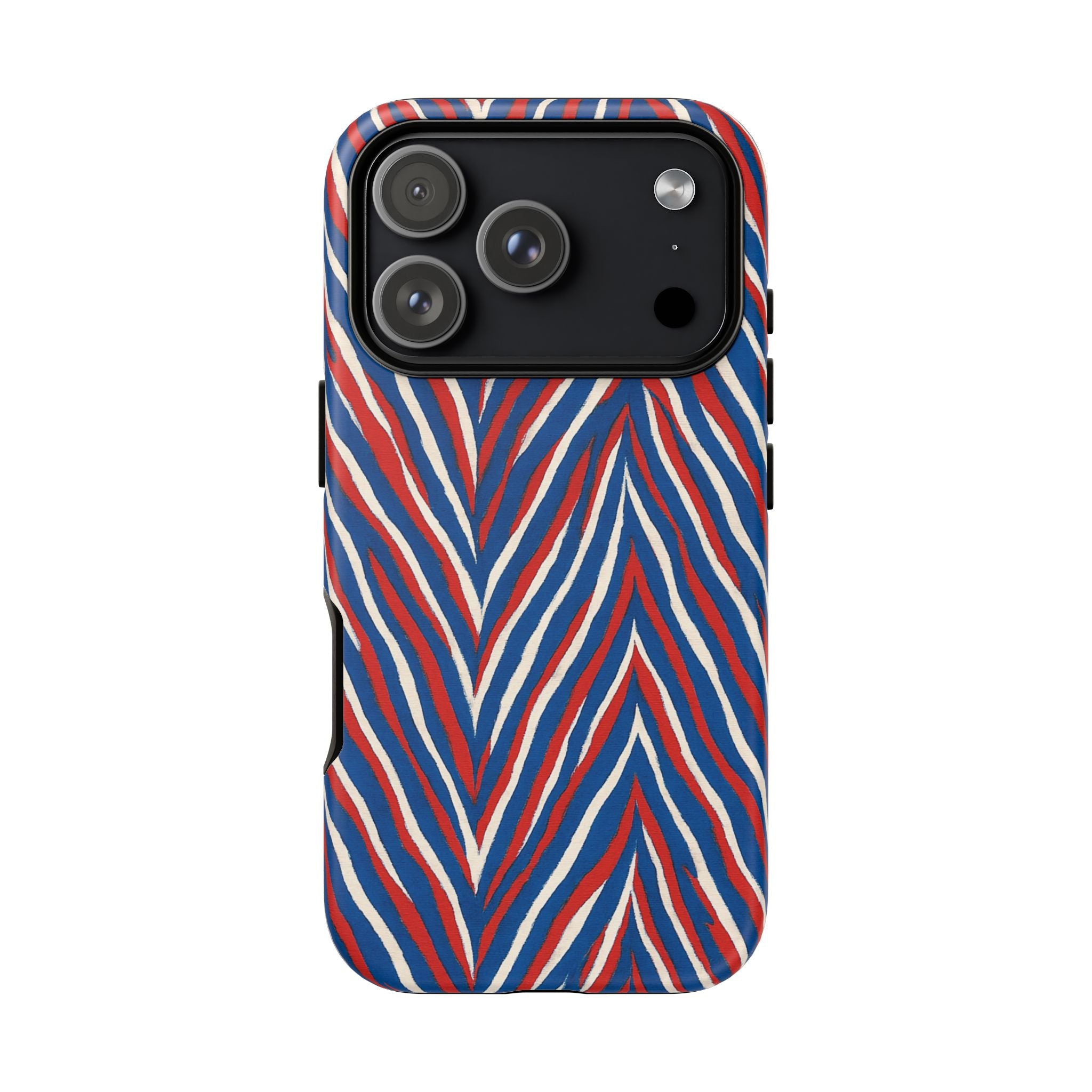 Red White Blue Zebra Stripe Tough Case | Patriotic Phone Cover