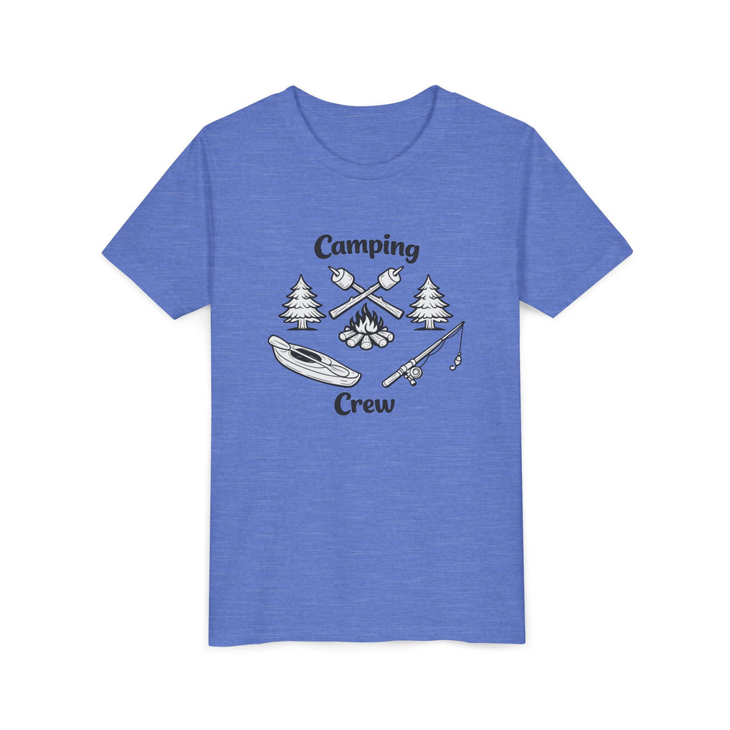 Camping Crew Youth Tee | Kayak, Campfire, Fishing Outdoors
