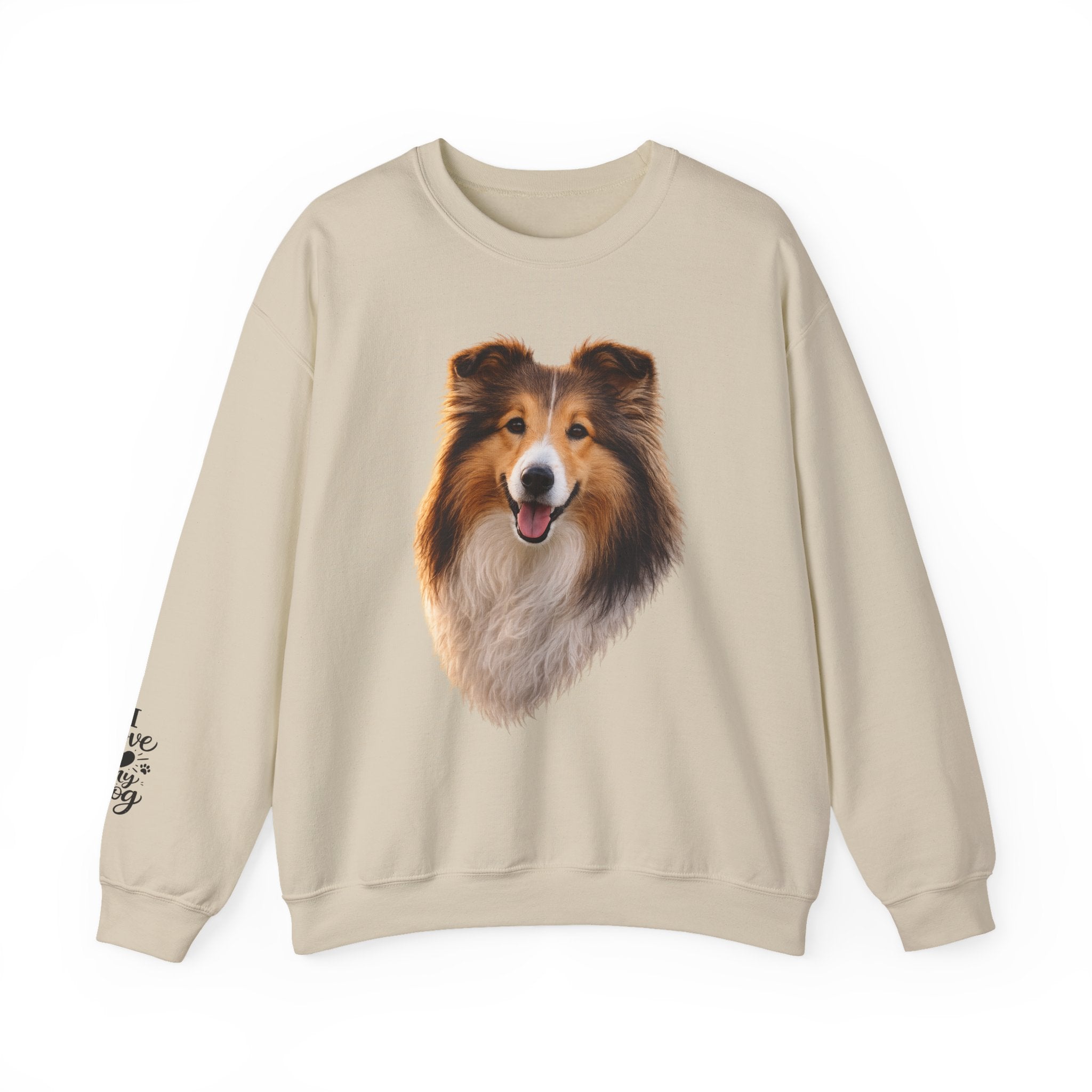 Smiling Collie Crewneck Sweatshirt | Collie Face Pullover