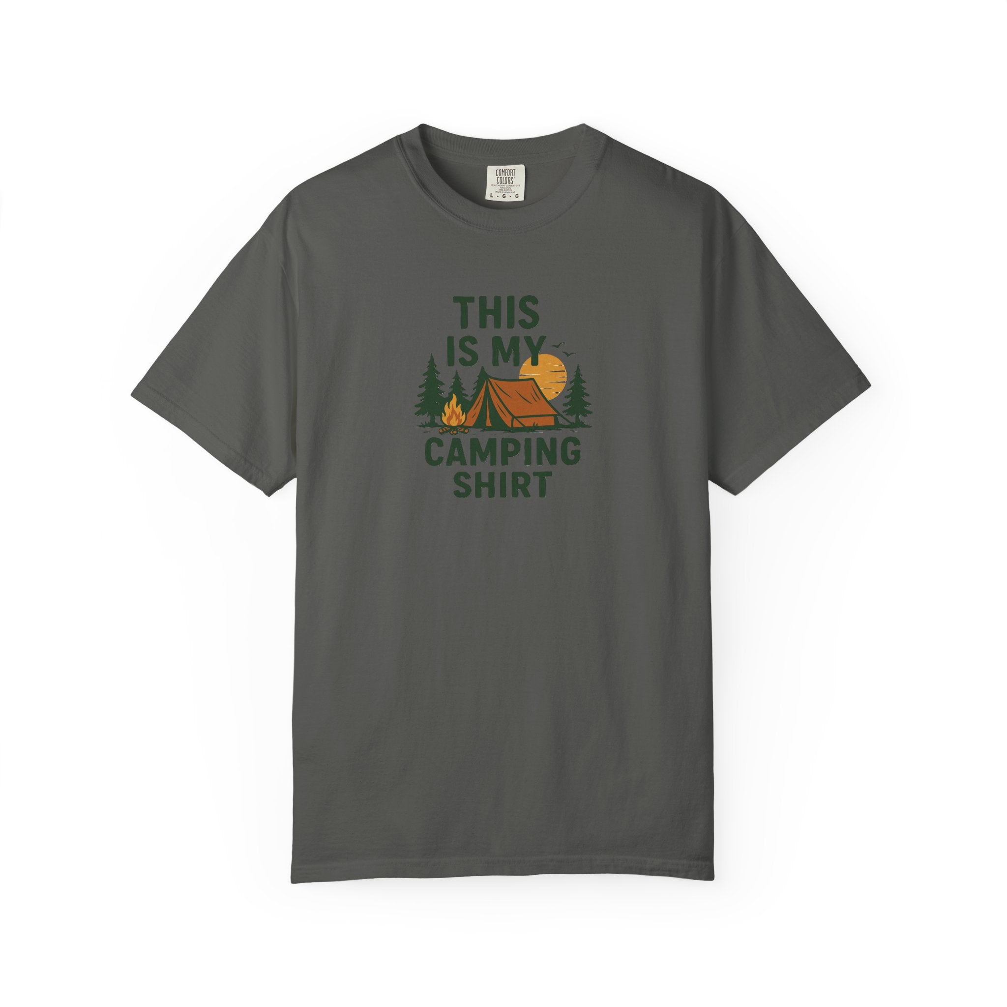 This Is My Camping Shirt T-Shirt | Camping Tent Trees Graphic Tee