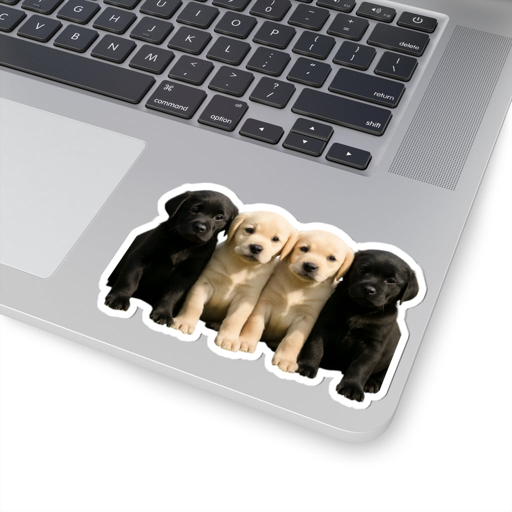 Labrador Retriever Puppies Kiss-Cut Stickers | Puppy Laptop Decal