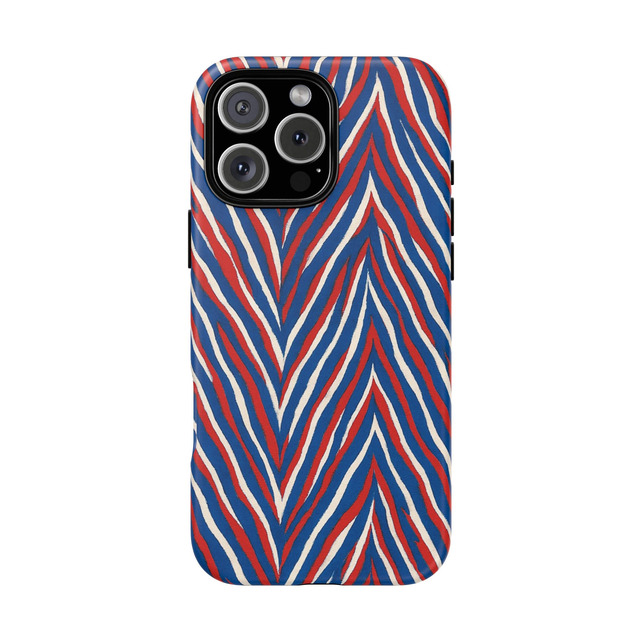 Red White Blue Zebra Stripe Tough Case | Patriotic Phone Cover