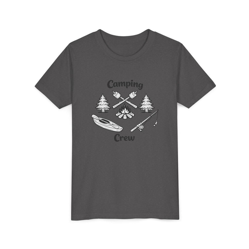 Camping Crew Youth Tee | Kayak, Campfire, Fishing Outdoors