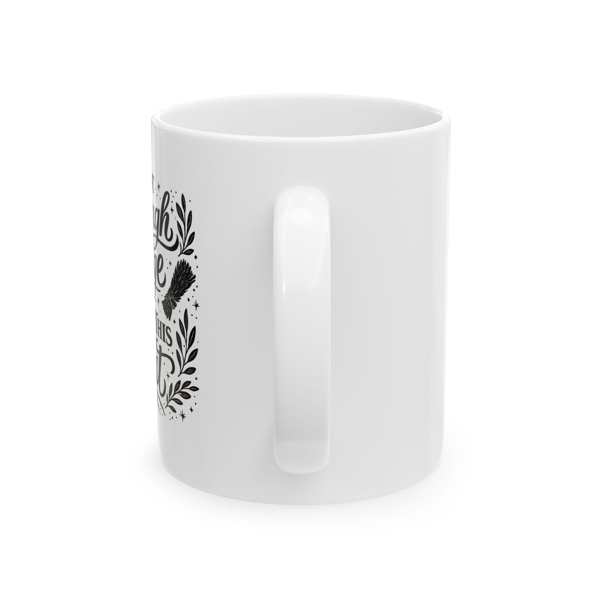 Inspirational Ceramic Mug — "Be Kind & Brave" Floral Typography (11oz, 15oz)
