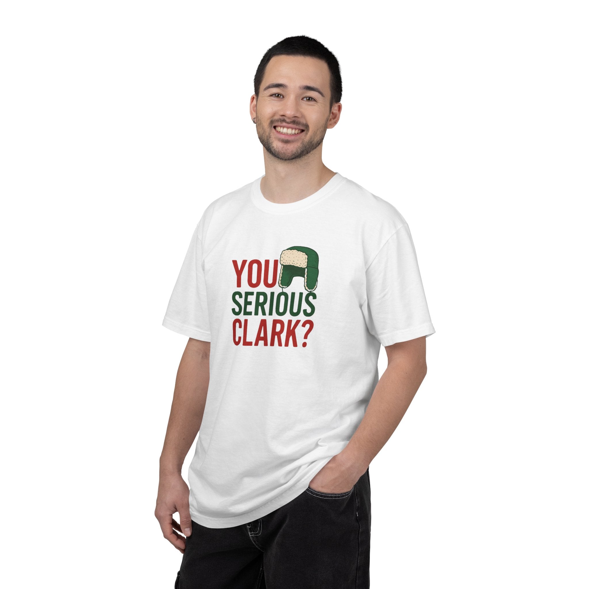 You Serious Clark? T-Shirt | Holiday Movie Quote, Trapper Hat Graphic