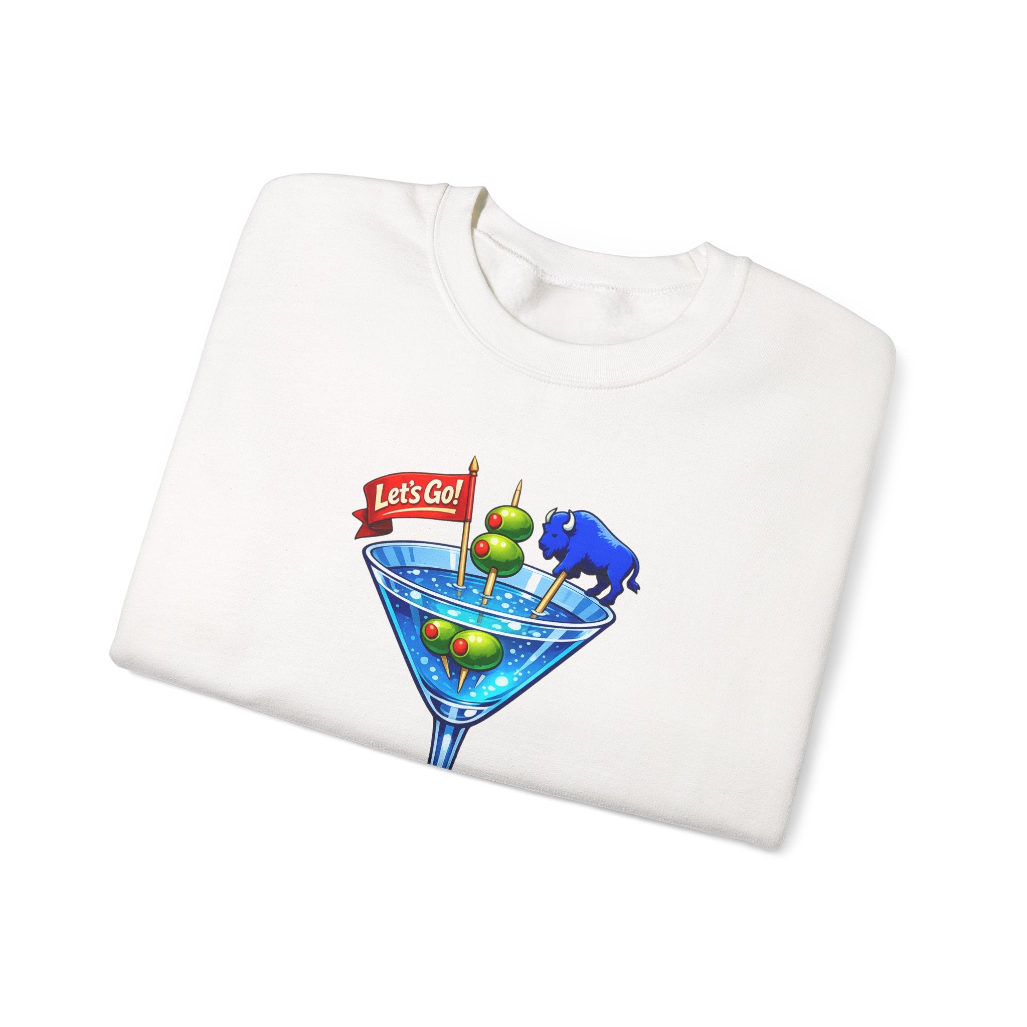 Blue Buffalo Martini Illustration Sweatshirt | Cocktail Graphic Crewneck