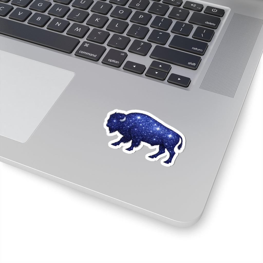 Starry Buffalo Sticker | Galaxy Bison Kiss-Cut Sticker