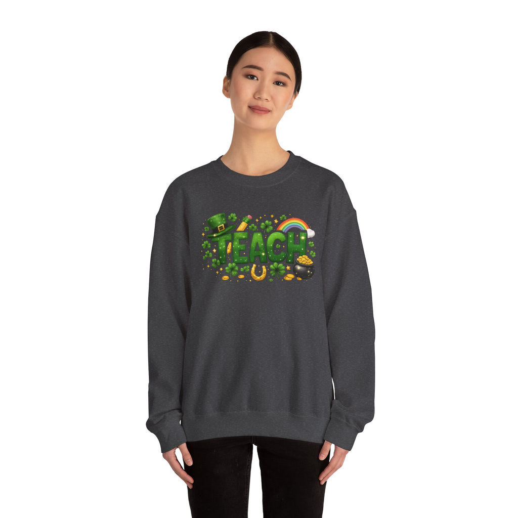 Teach St. Patrick's Day Crewneck Sweatshirt