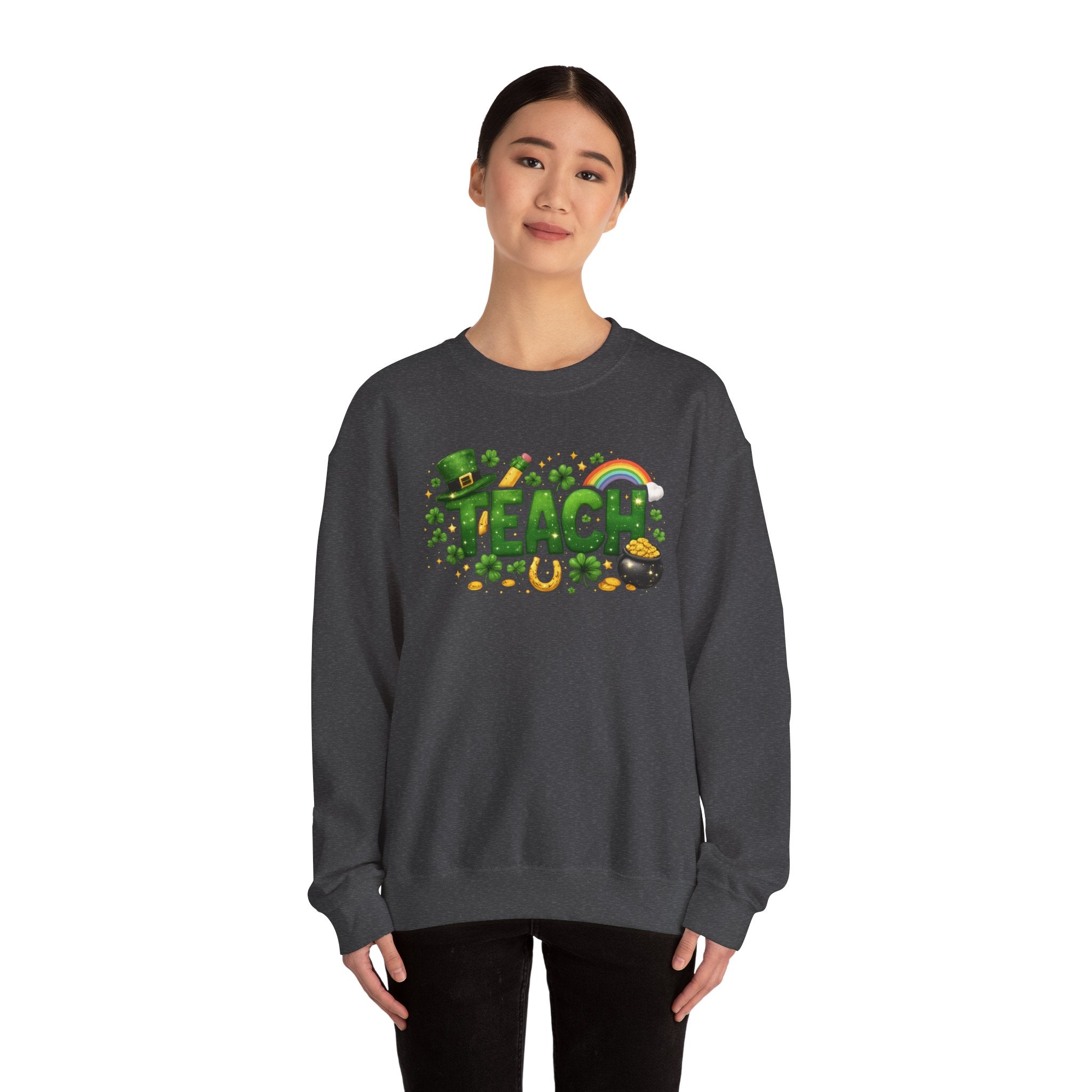 Teach St. Patrick's Day Crewneck Sweatshirt