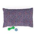 Red Blue Chevron Pattern Pet Bed | Striped Zigzag Dog Cushion