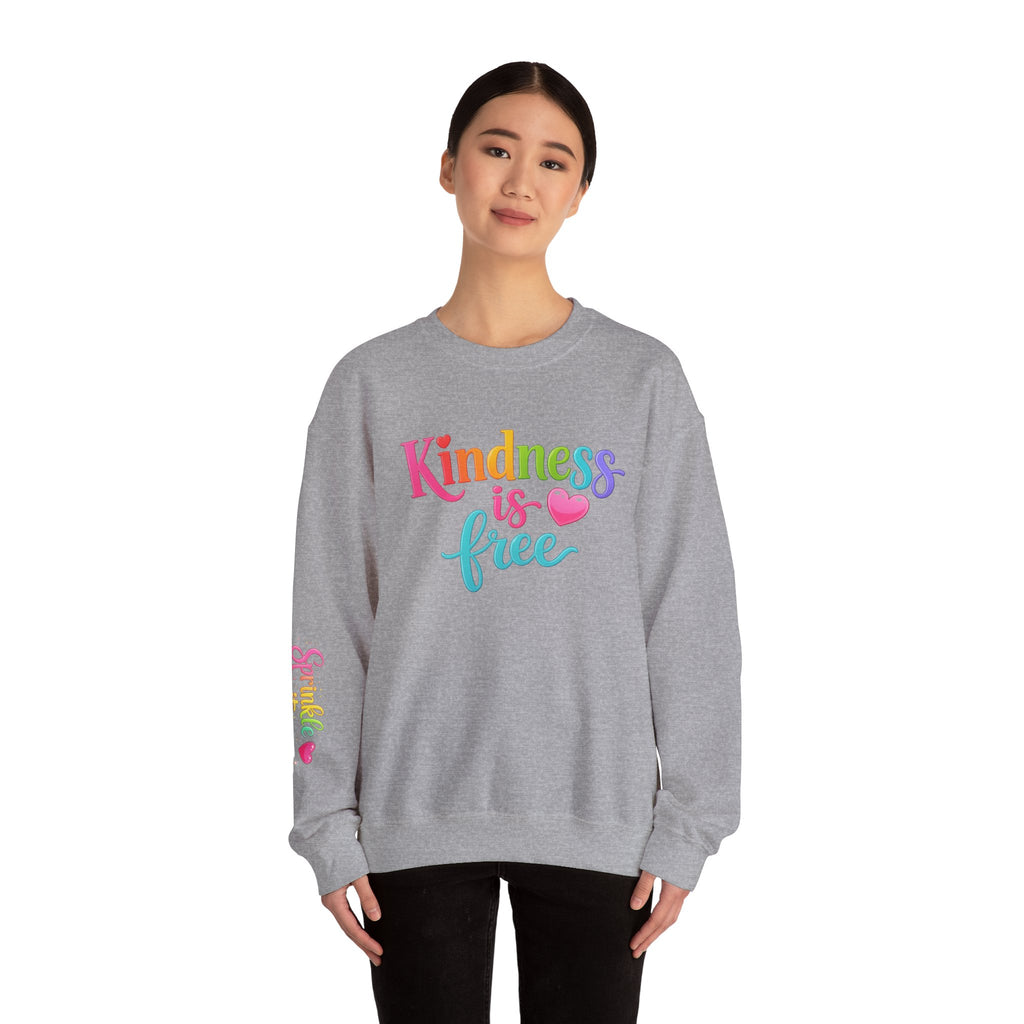 Kindness is Free sweatshirt | Crewneck, Rainbow Script