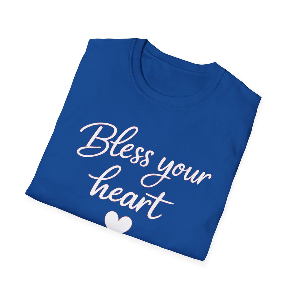 Bless Your Heart T-Shirt | Southern Phrase, Script Heart Design
