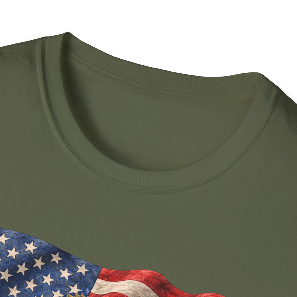 Bass American Flag Unisex Softstyle T-Shirt