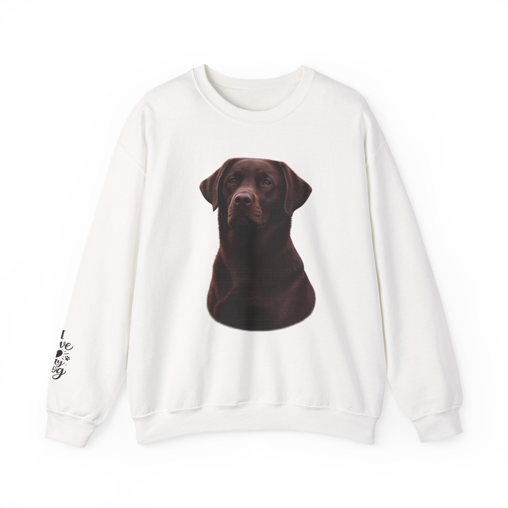 Chocolate Labrador Portrait Sweatshirt | Dog Face Crewneck