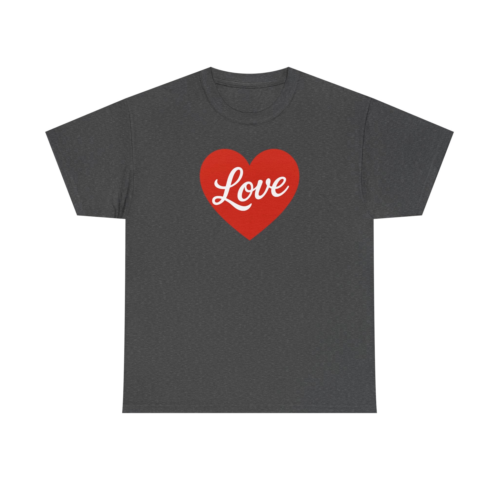 Red Heart Valentine's Day Love Script Tee
