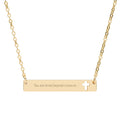 Cutout Cross Bar Necklace (Engraving) You are loved beyond measure