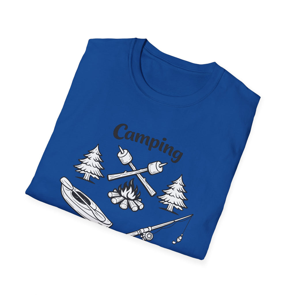 Camping Crew T-Shirt | Camping Icons, Kayak, Campfire, Fishing