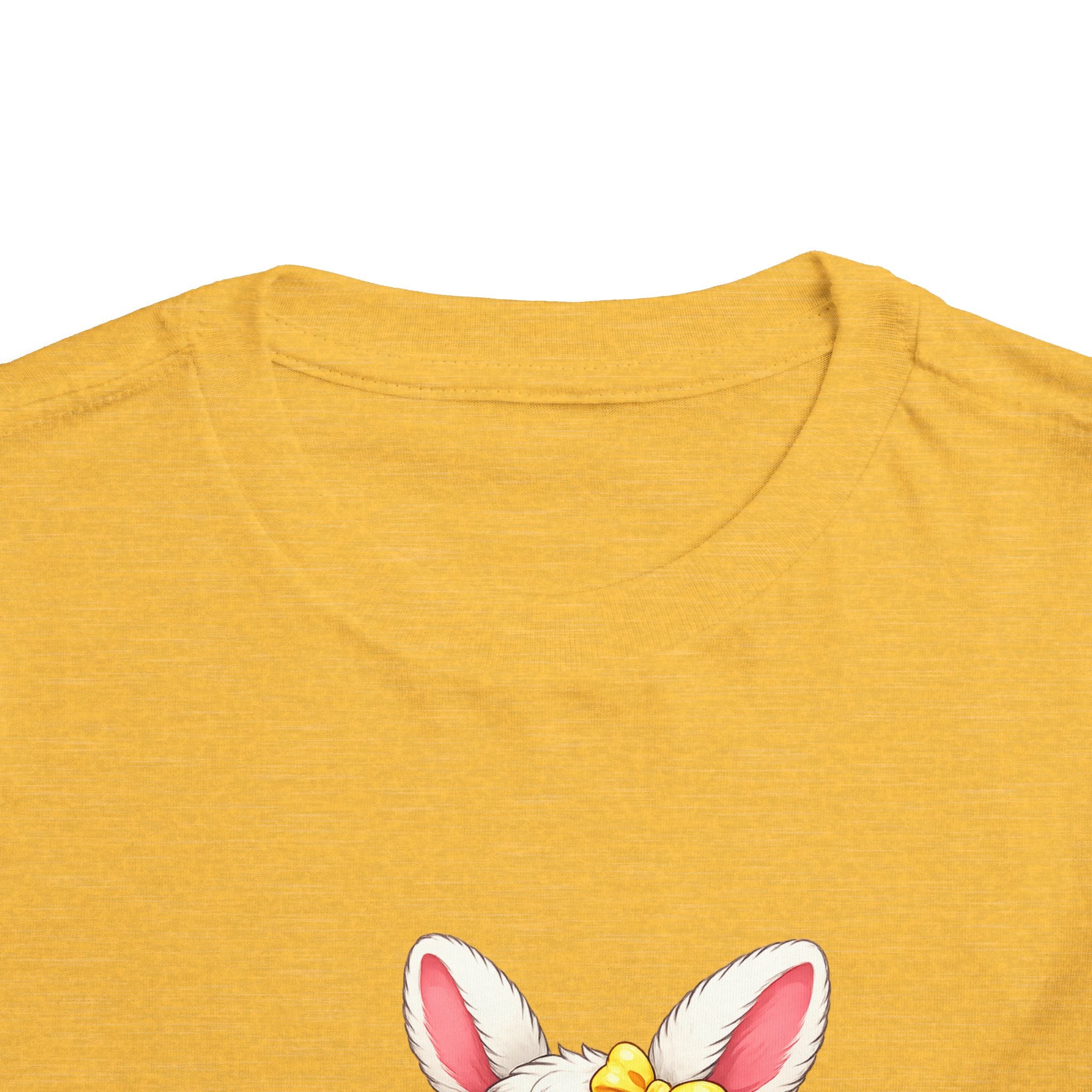 Easter Bunny Toddler Tee — Cute Baby Bunny with Easter Eggs
