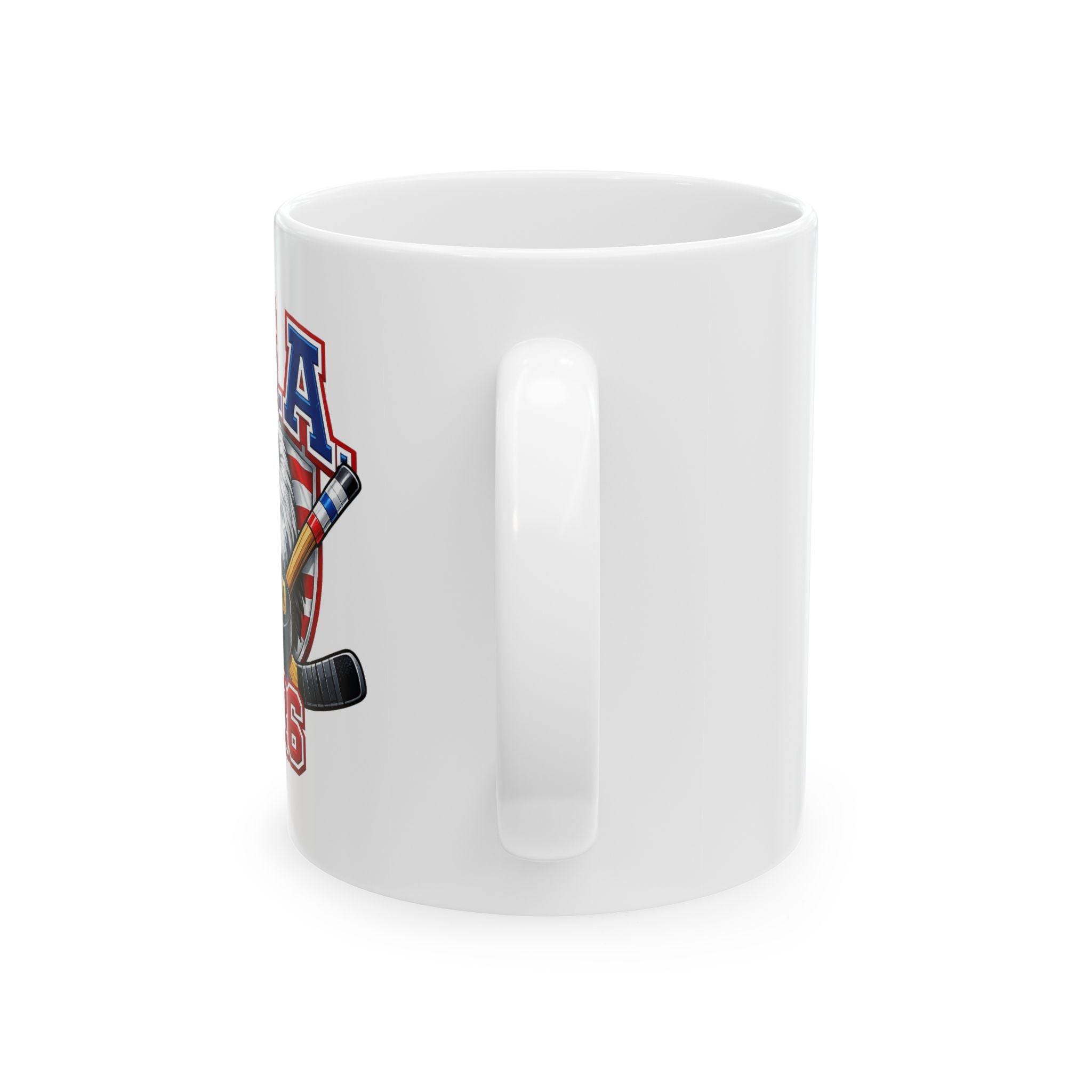 USA Hockey Ceramic Mug — Patriotic Ice Hockey Coffee Cup (11oz, 15oz)