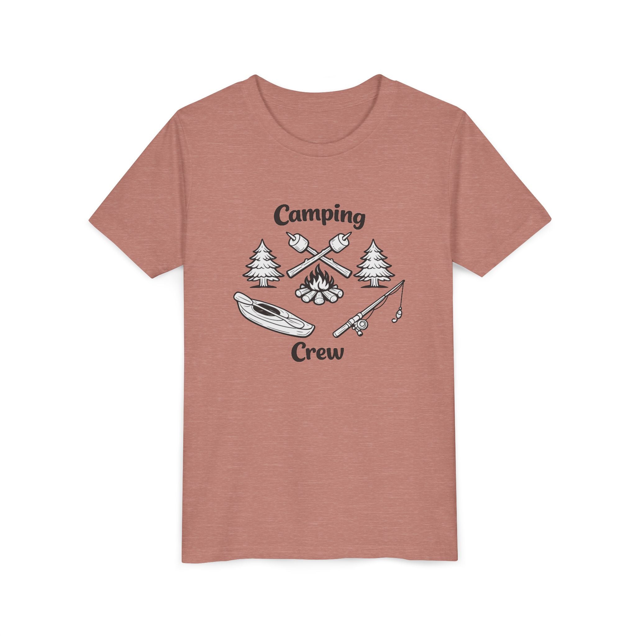 Camping Crew Youth Tee | Kayak, Campfire, Fishing Outdoors