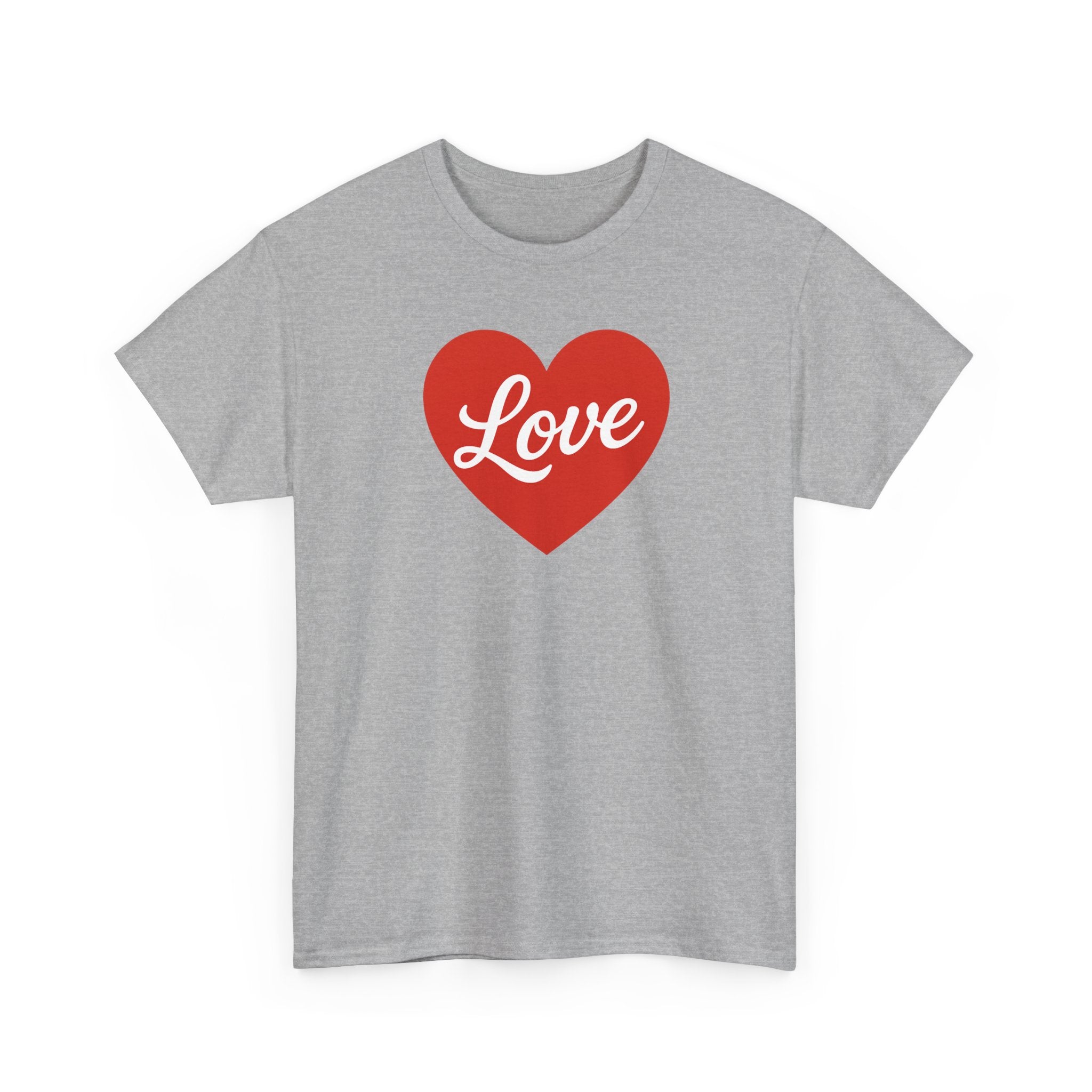 Red Heart Valentine's Day Love Script Tee