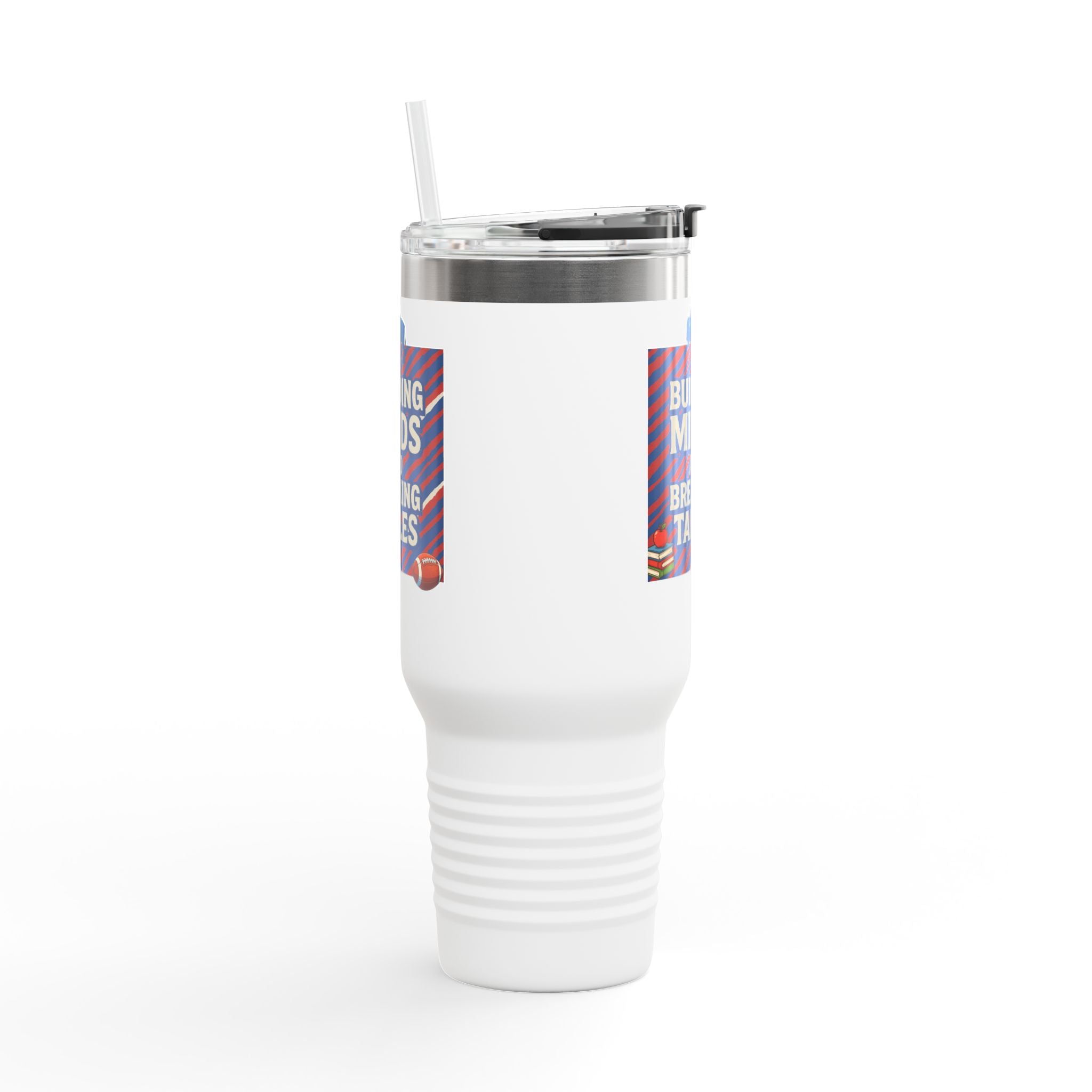 Building Minds and Breaking Tables 40oz Travel Mug | Teacher Humor
