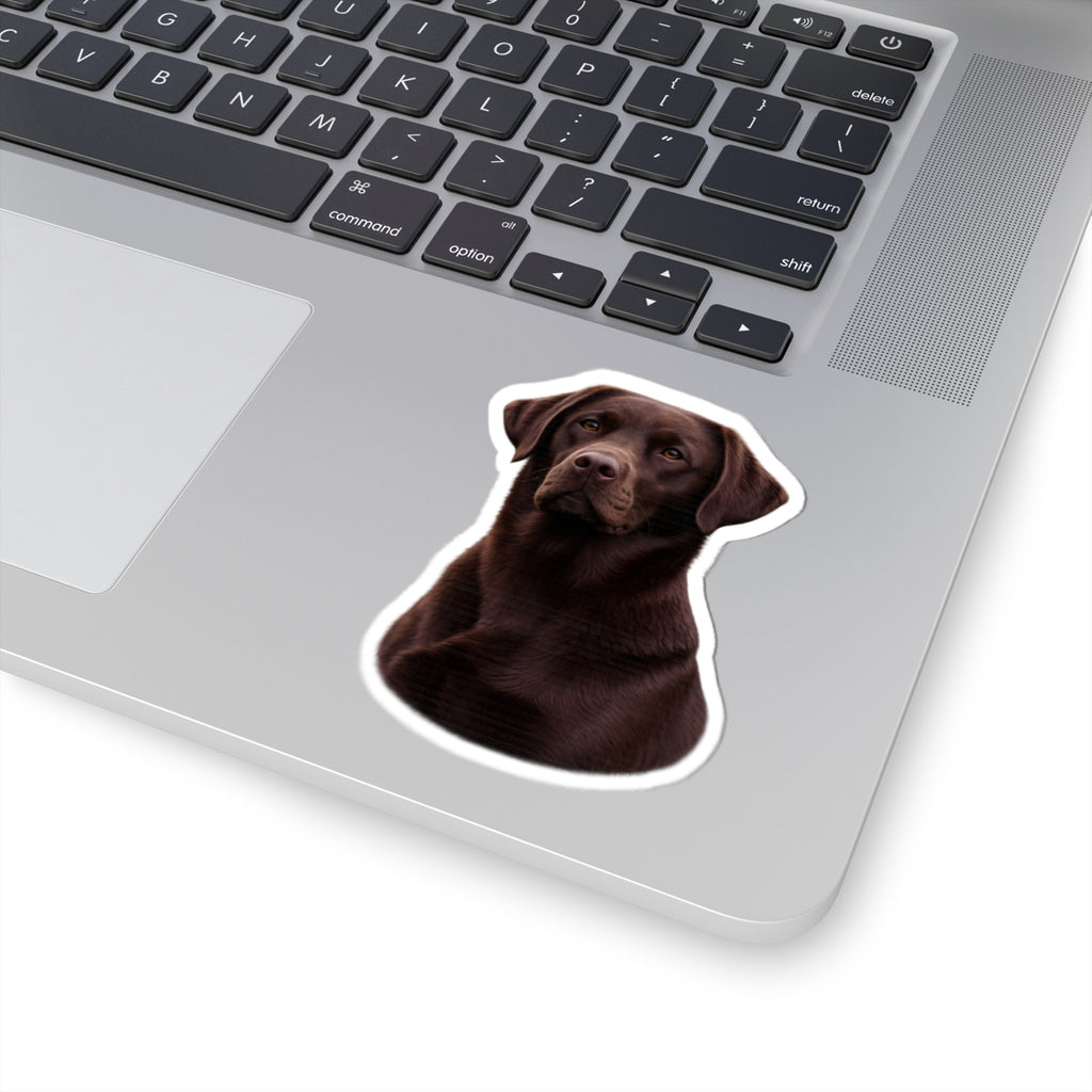Chocolate Labrador Portrait Sticker | Kiss-Cut Sticker