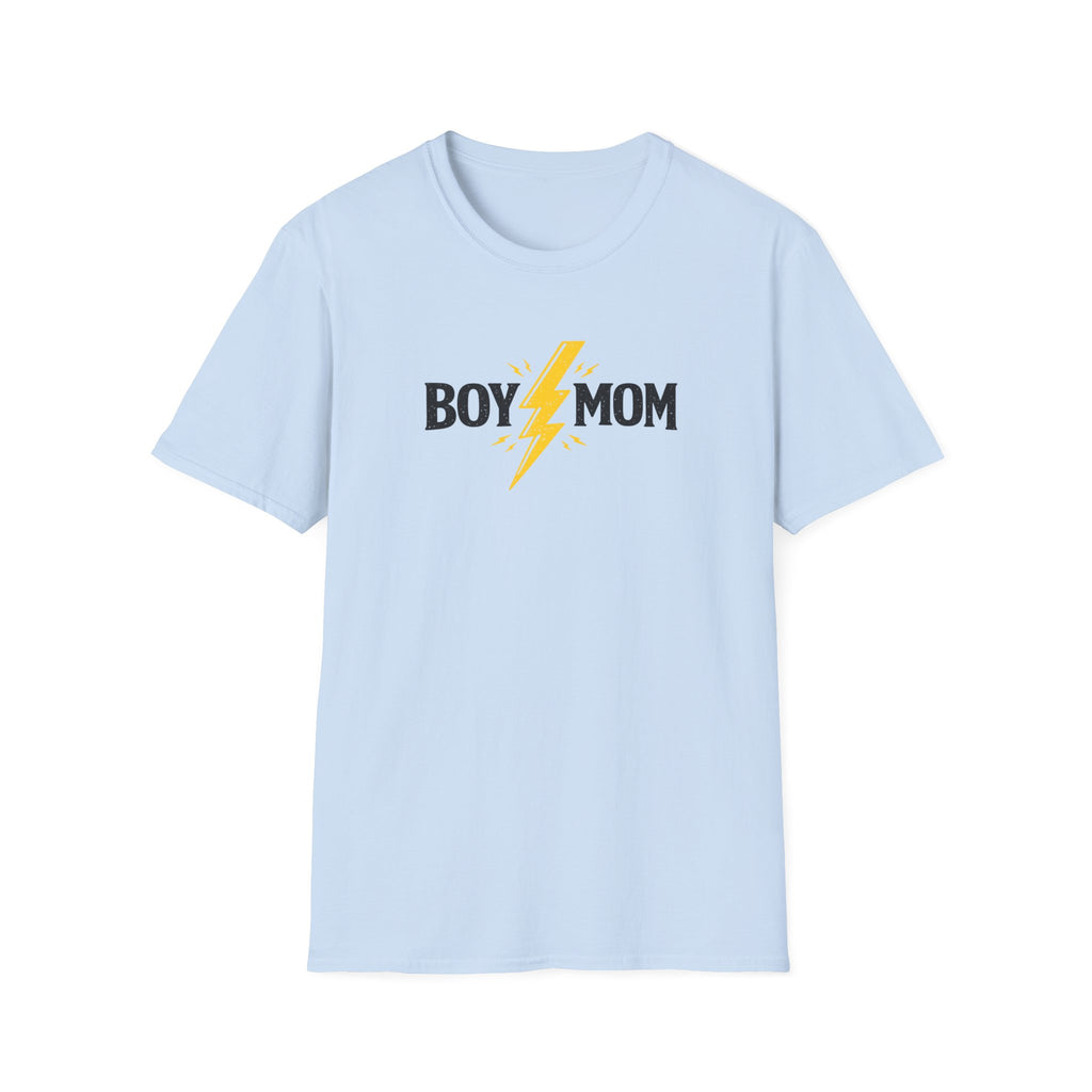 Boy Mom Lightning T-Shirt — Graphic Mom Tee for Proud Boys’ Moms
