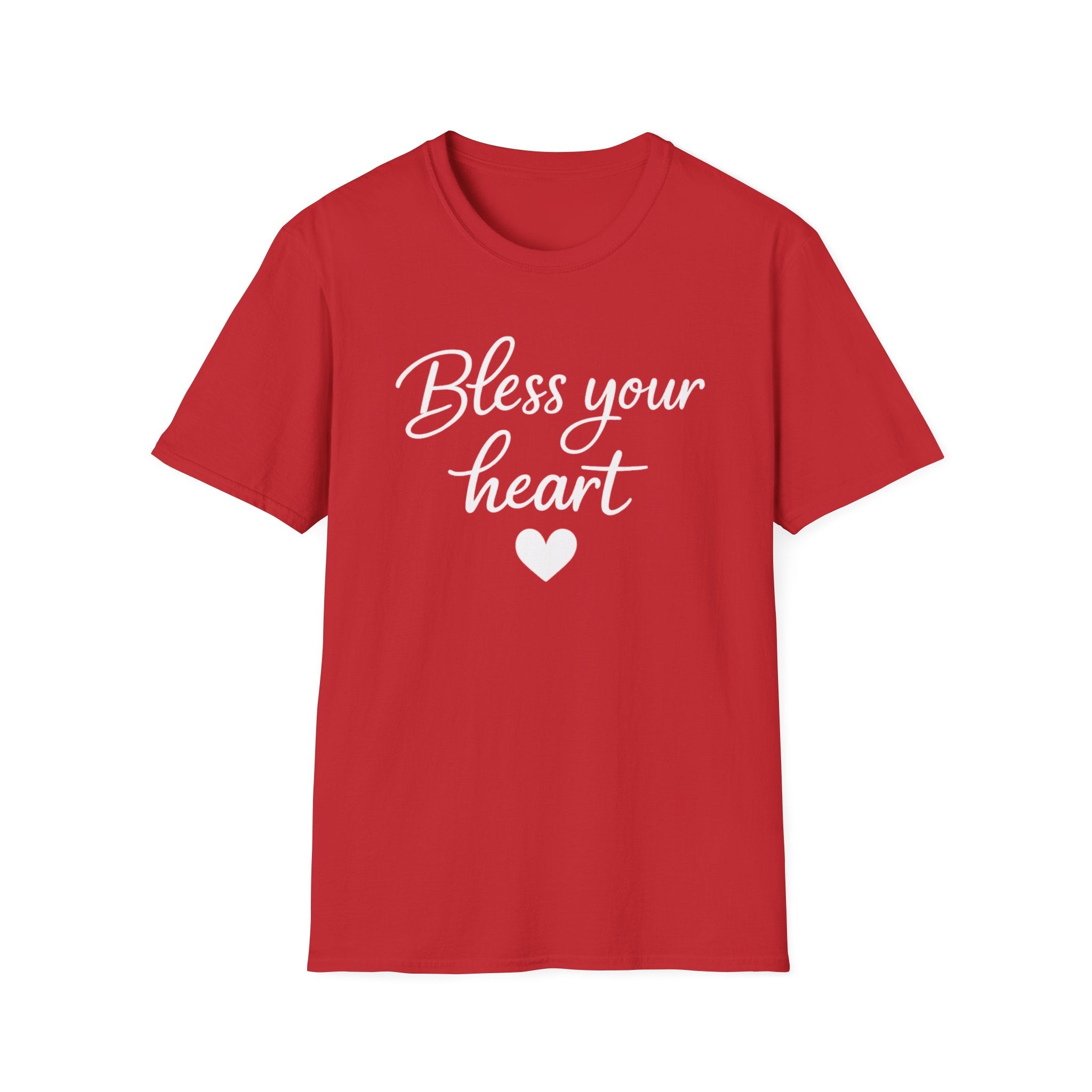 Bless Your Heart T-Shirt | Southern Phrase, Script Heart Design